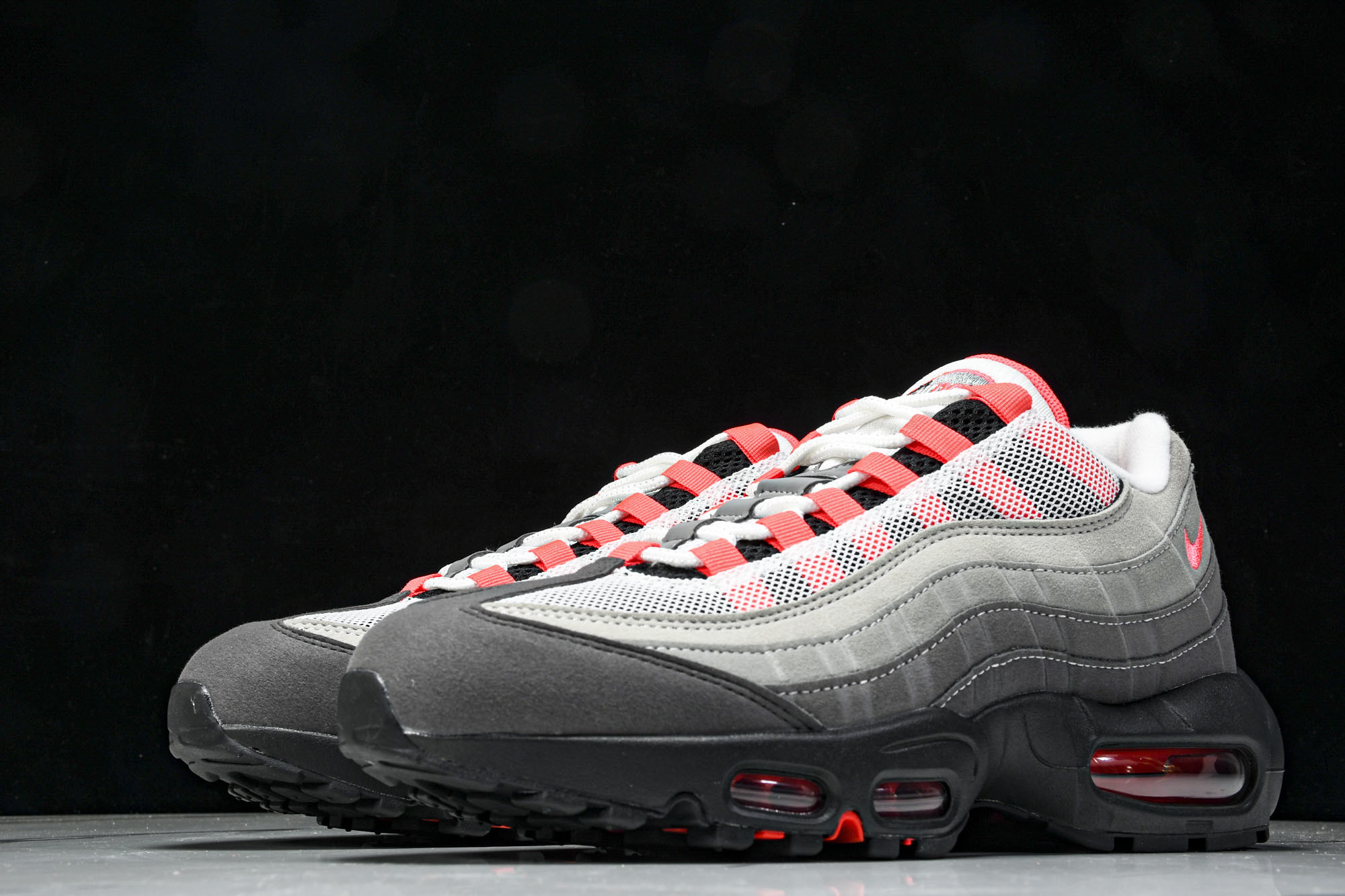 纯原外贸NK Air Max 95 OG Black Anthracite 灰红色 AT2865 100 #YZ001-