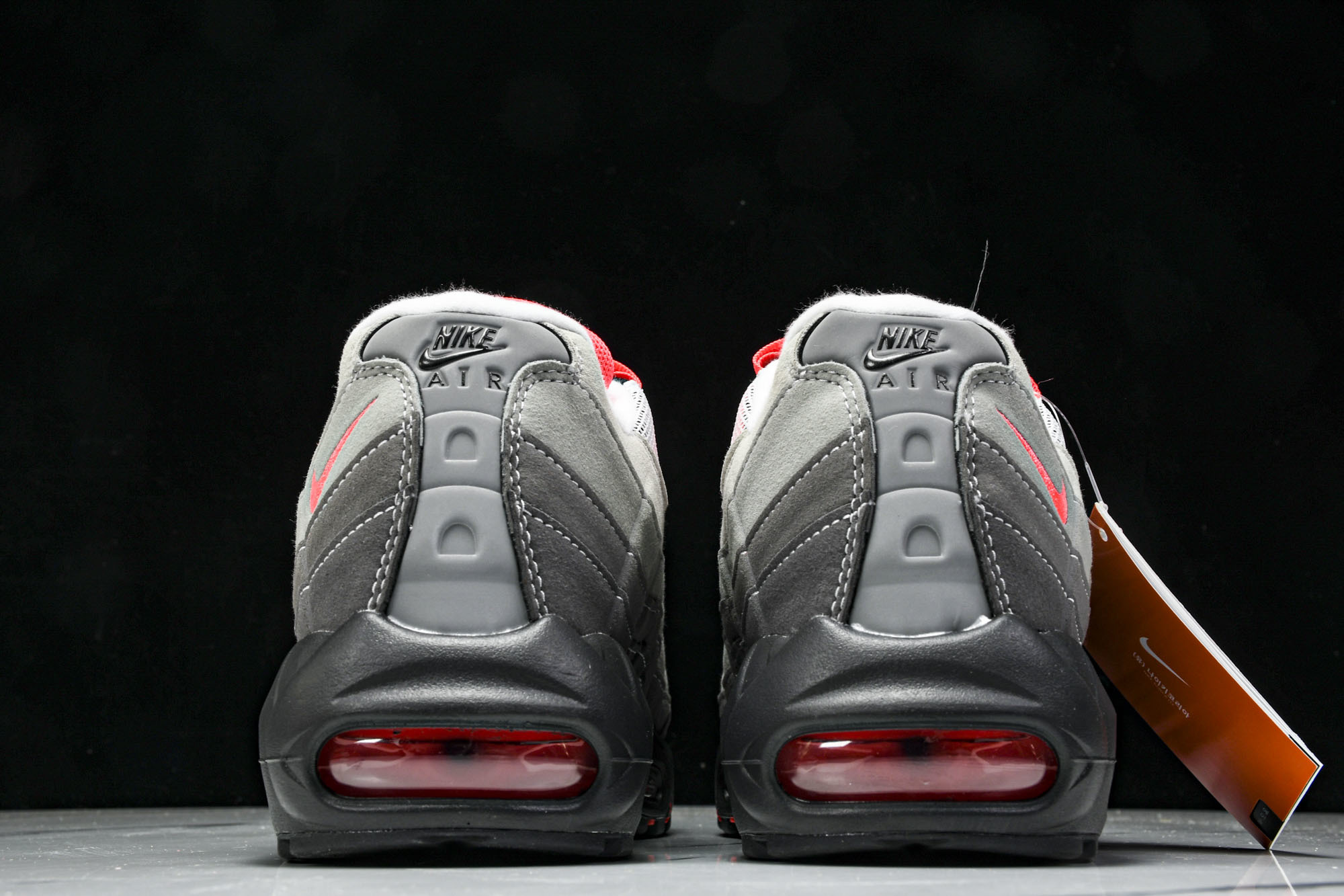 纯原外贸NK Air Max 95 OG Black Anthracite 灰红色 AT2865 100 #YZ001-