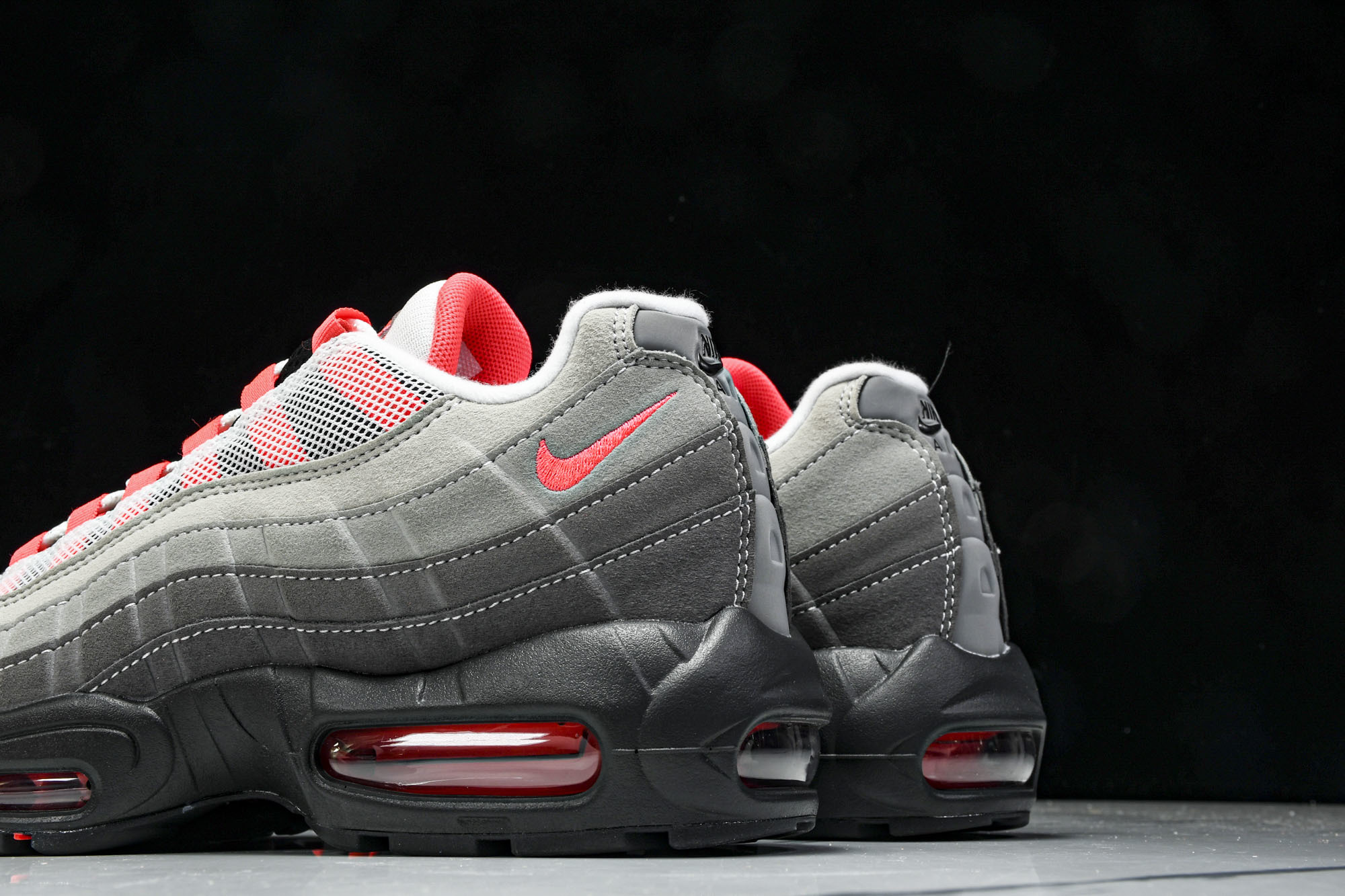纯原外贸NK Air Max 95 OG Black Anthracite 灰红色 AT2865 100 #YZ001-