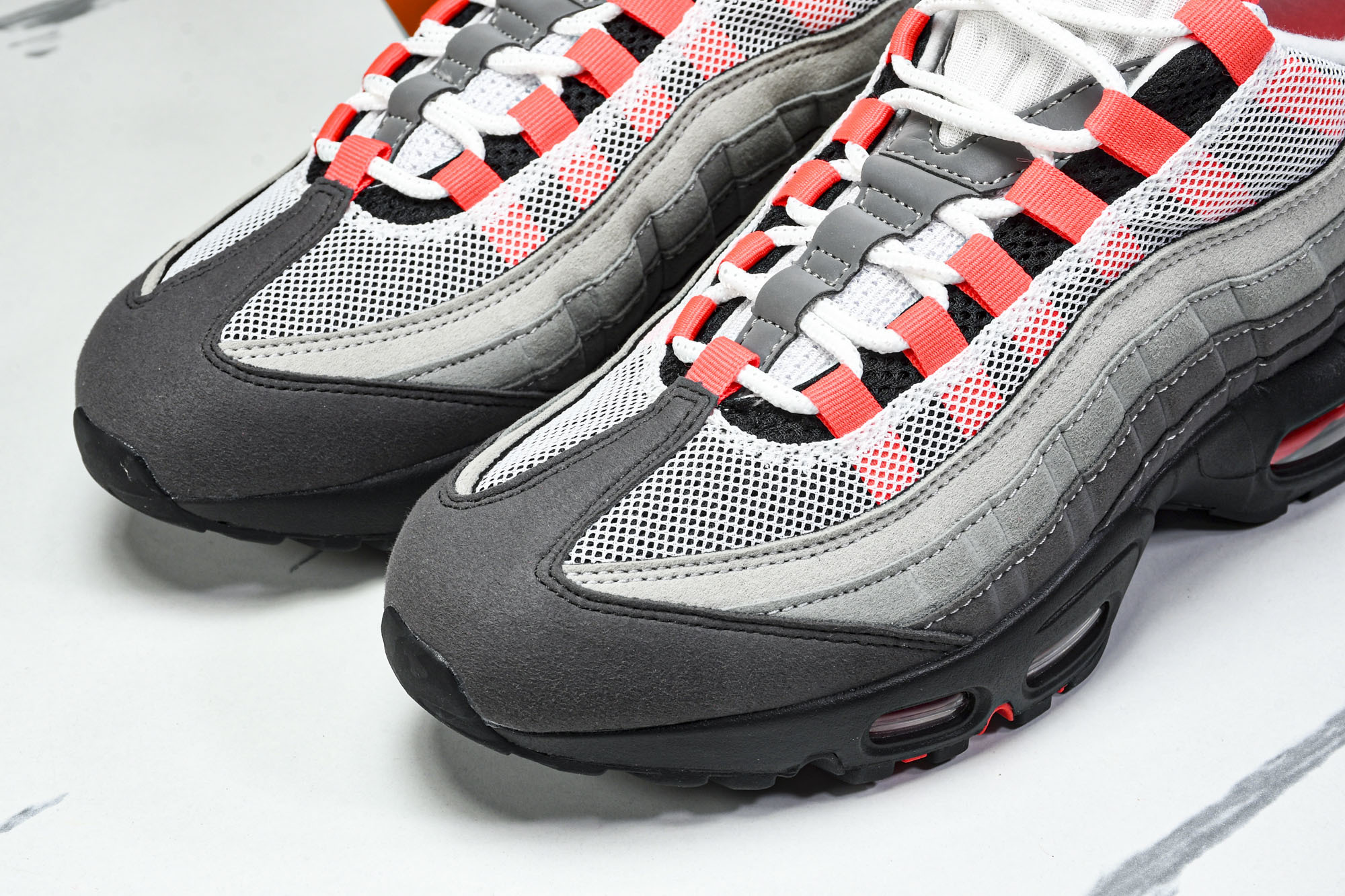 纯原外贸NK Air Max 95 OG Black Anthracite 灰红色 AT2865 100 #YZ001-