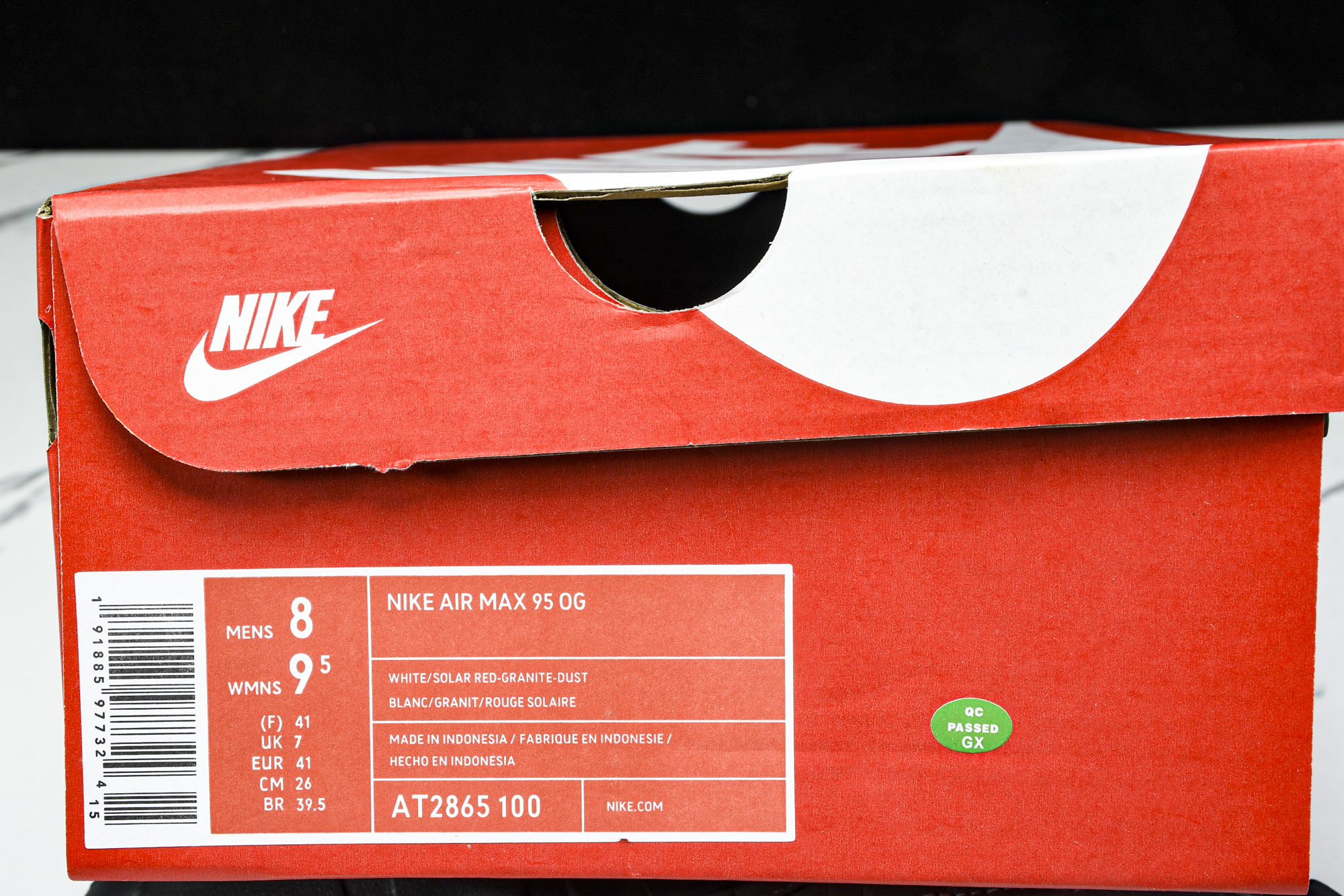 纯原外贸NK Air Max 95 OG Black Anthracite 灰红色 AT2865 100 #YZ001-