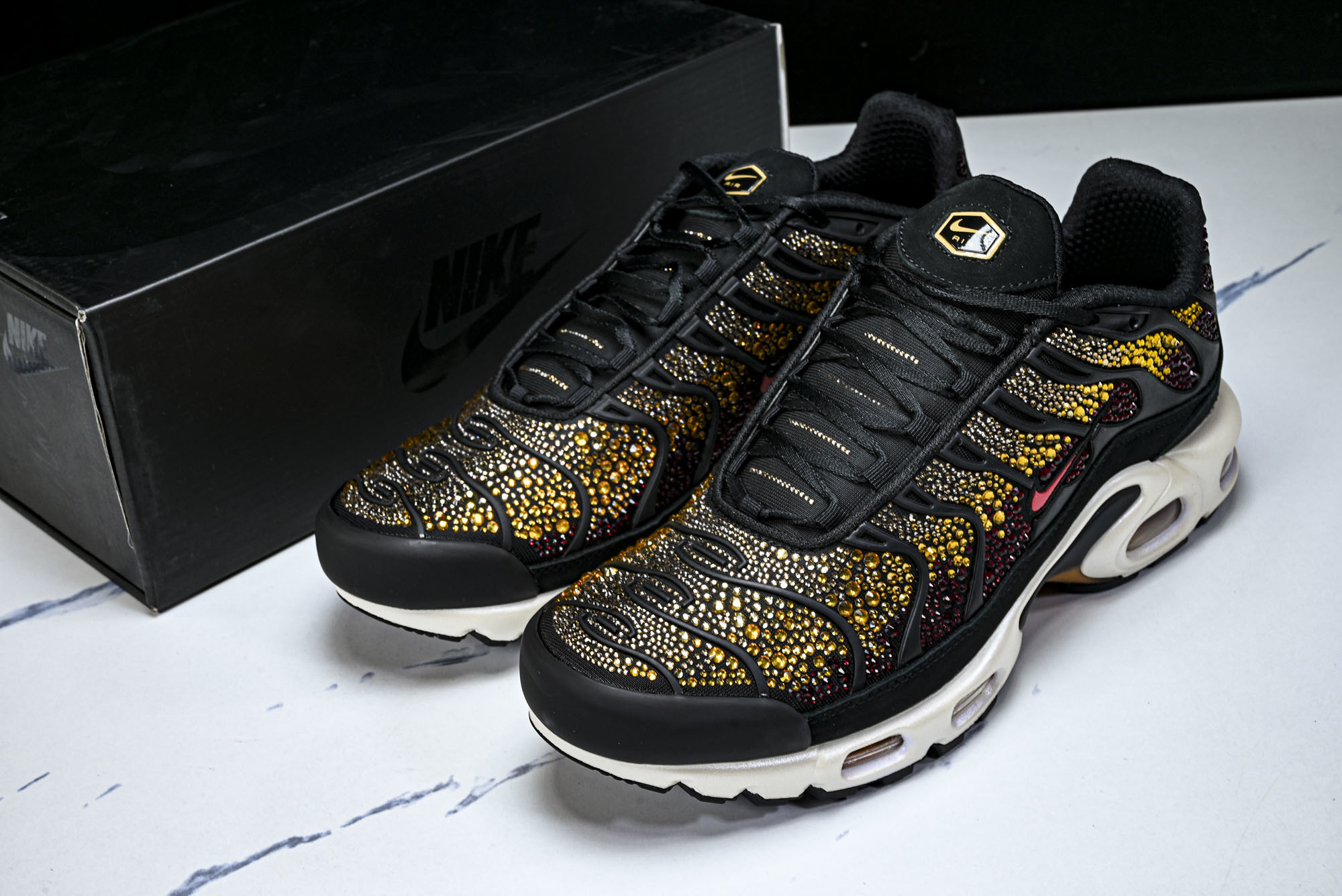 纯原外贸Swarovski x Nike Air Max Plus 施华洛世奇联名女款休闲运动鞋FZ9042 001 #