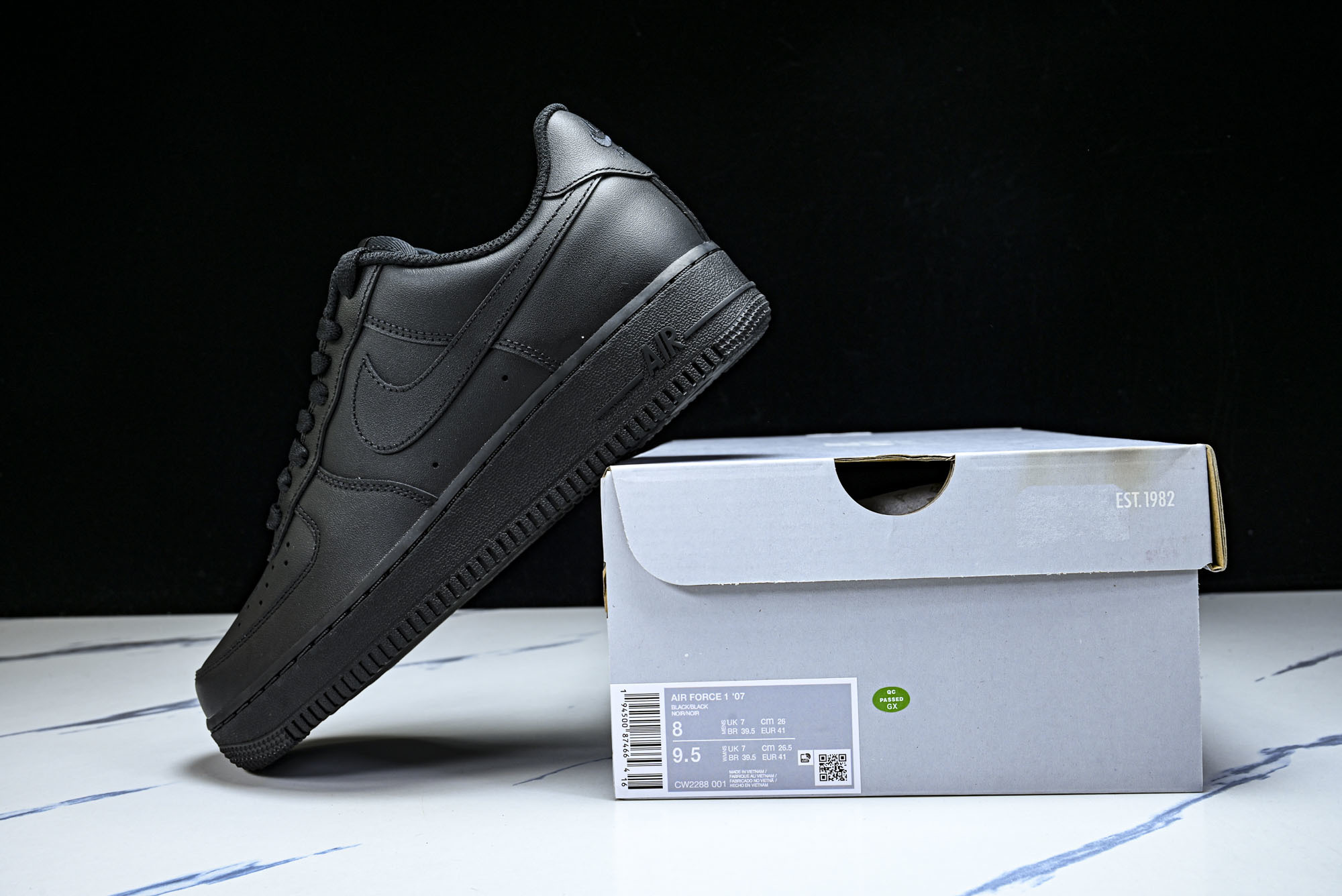 纯原外贸 Nike Air Force 1'07 Low 全黑 黑武士 空军一号低帮休闲板鞋 CW2288-001 #Y