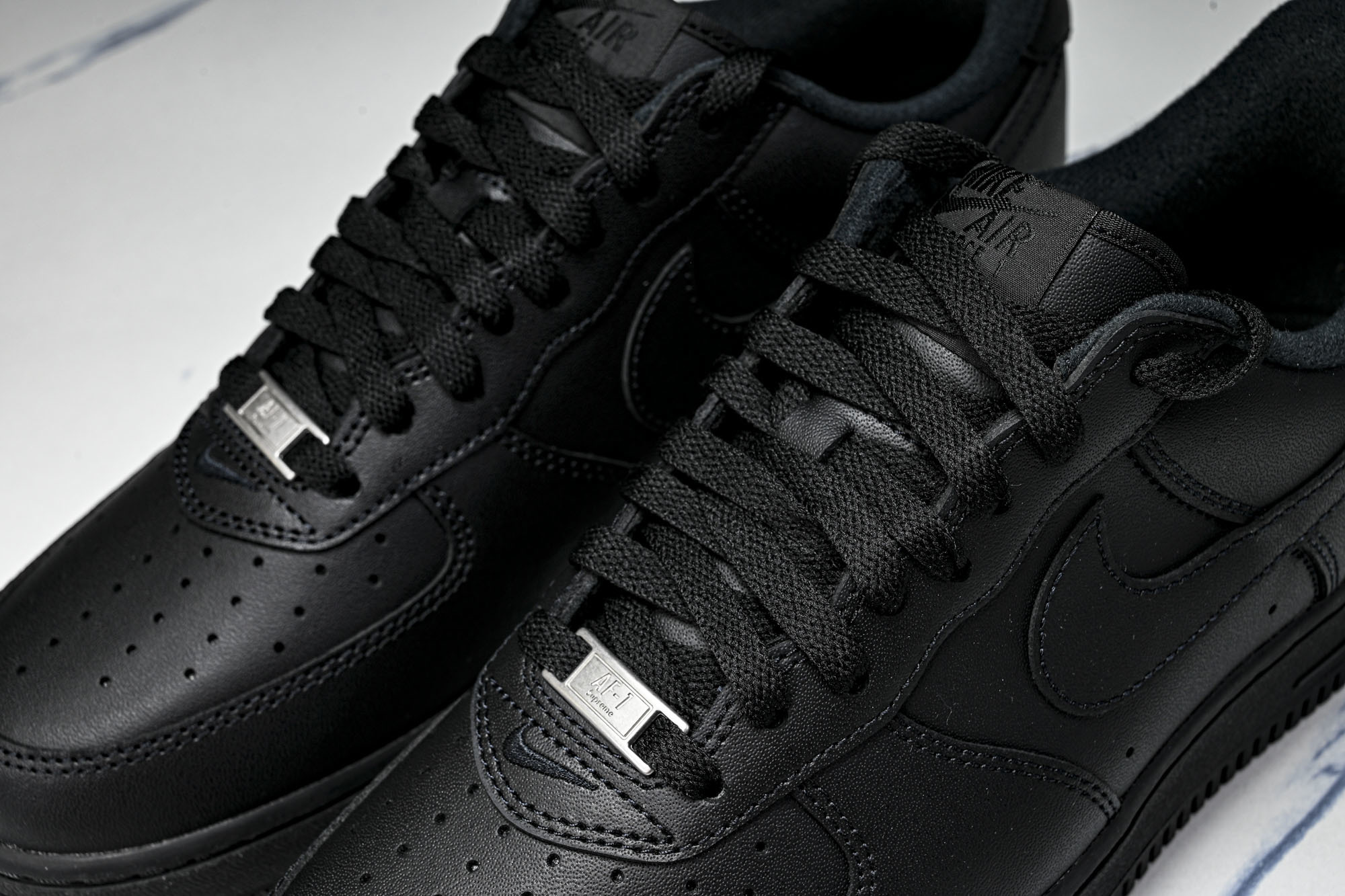 纯原外贸 NK Air Force 1 Low Supreme Black White 黑白 CU9225-001 #Y 纯原外贸 NK Air Force 1 Low Supreme Black White 黑白 CU9225-001 #Y