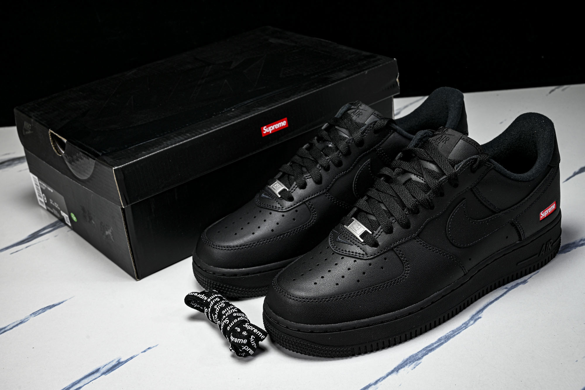 纯原外贸 NK Air Force 1 Low Supreme Black White 黑白 CU9225-001 #Y 纯原外贸 NK Air Force 1 Low Supreme Black White 黑白 CU9225-001 #Y