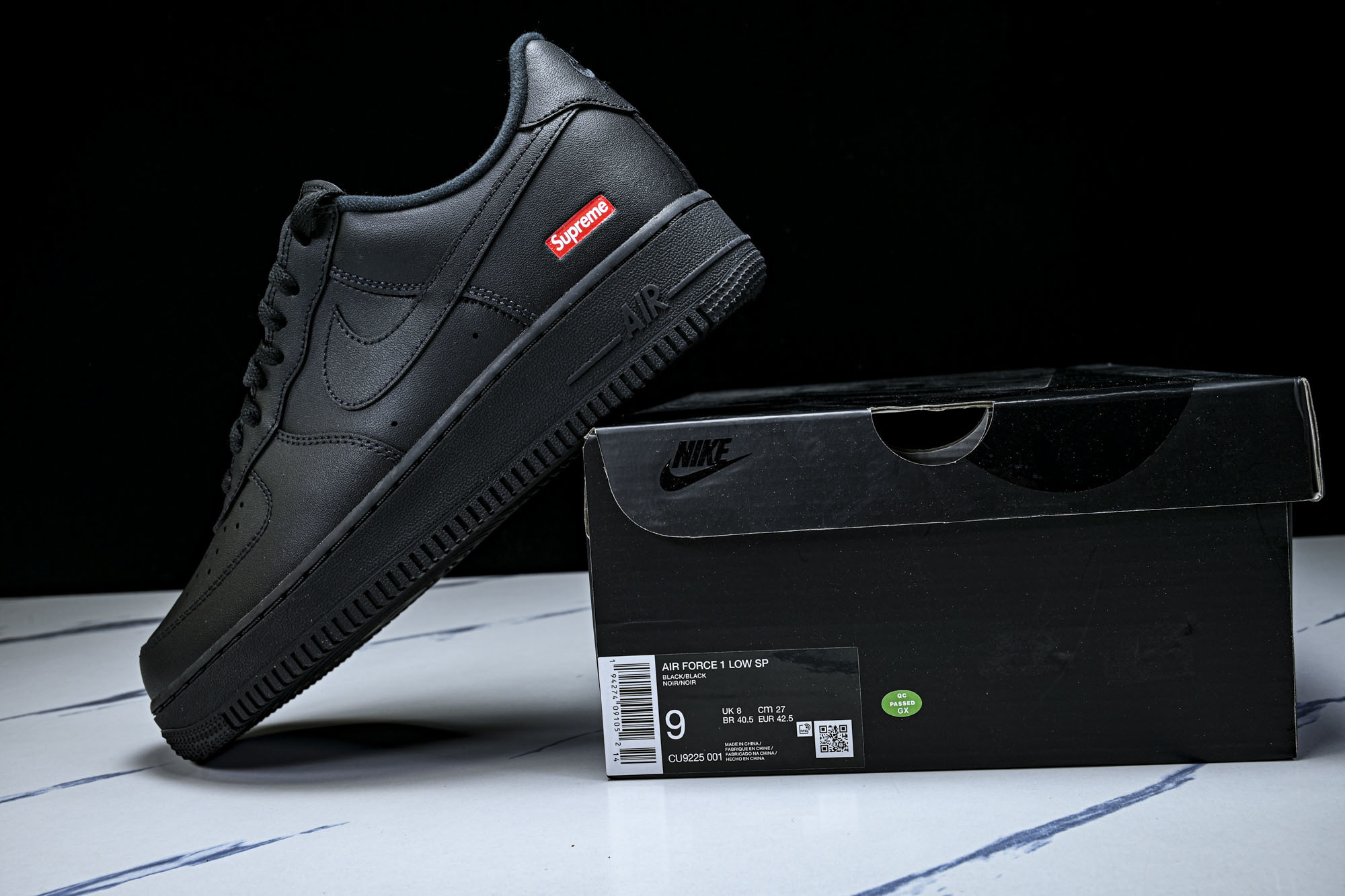 纯原外贸 NK Air Force 1 Low Supreme Black White 黑白 CU9225-001 #Y 纯原外贸 NK Air Force 1 Low Supreme Black White 黑白 CU9225-001 #Y
