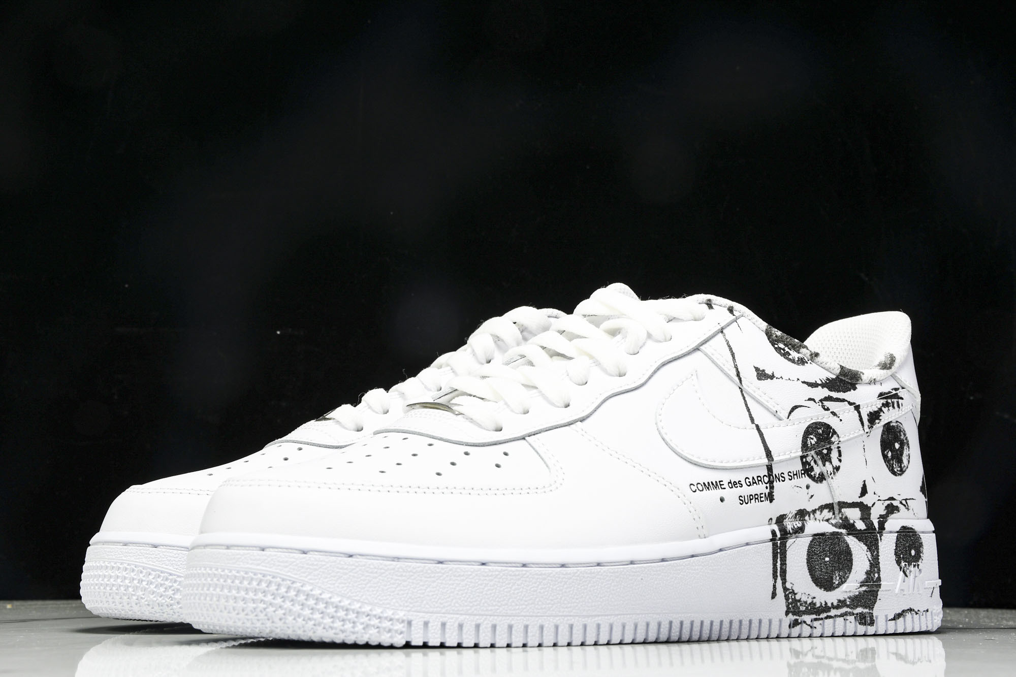 纯原外贸 NK Air Force 1 Low Supreme Comme des Garcons Shirt 白黑涂鸦