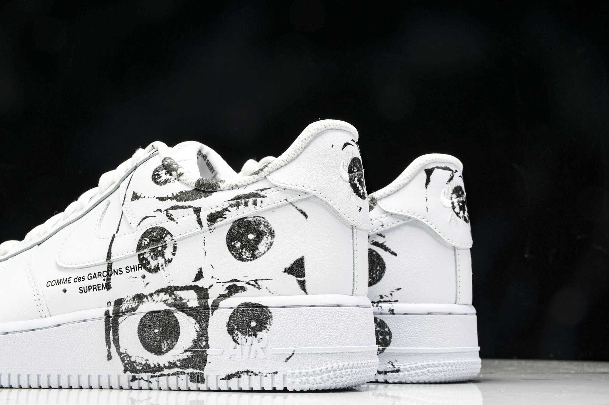 纯原外贸 NK Air Force 1 Low Supreme Comme des Garcons Shirt 白黑涂鸦