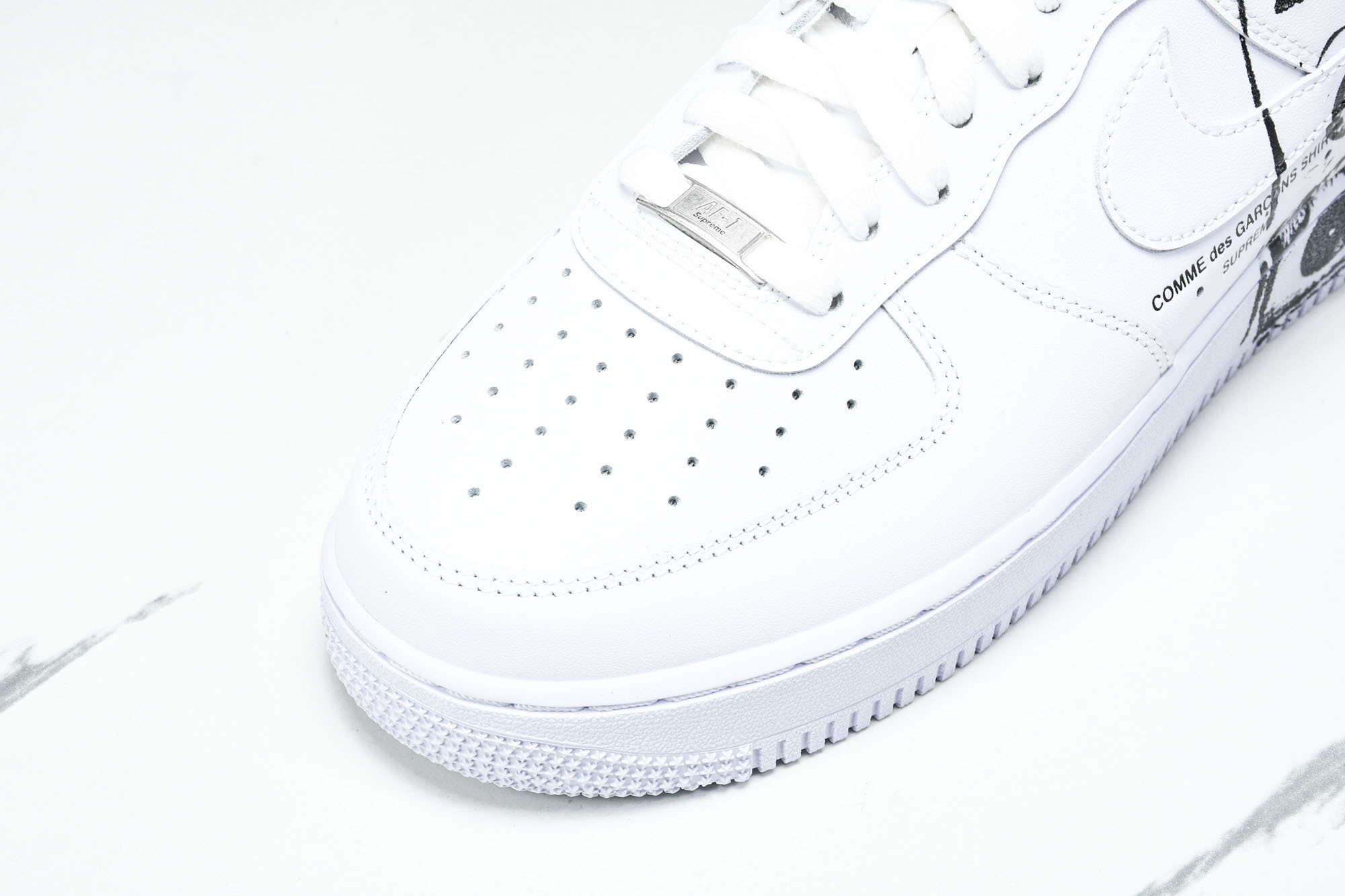 纯原外贸 NK Air Force 1 Low Supreme Comme des Garcons Shirt 白黑涂鸦