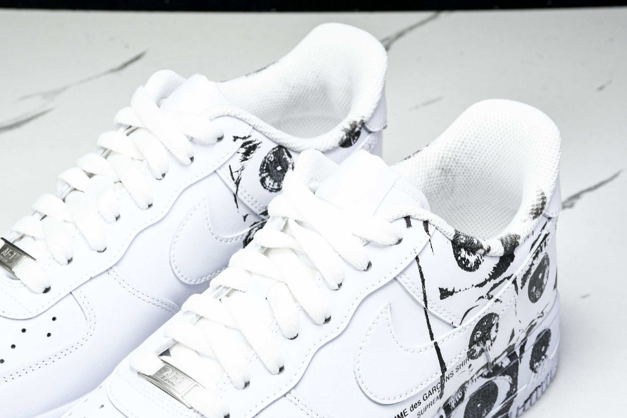 纯原外贸 NK Air Force 1 Low Supreme Comme des Garcons Shirt 白黑涂鸦