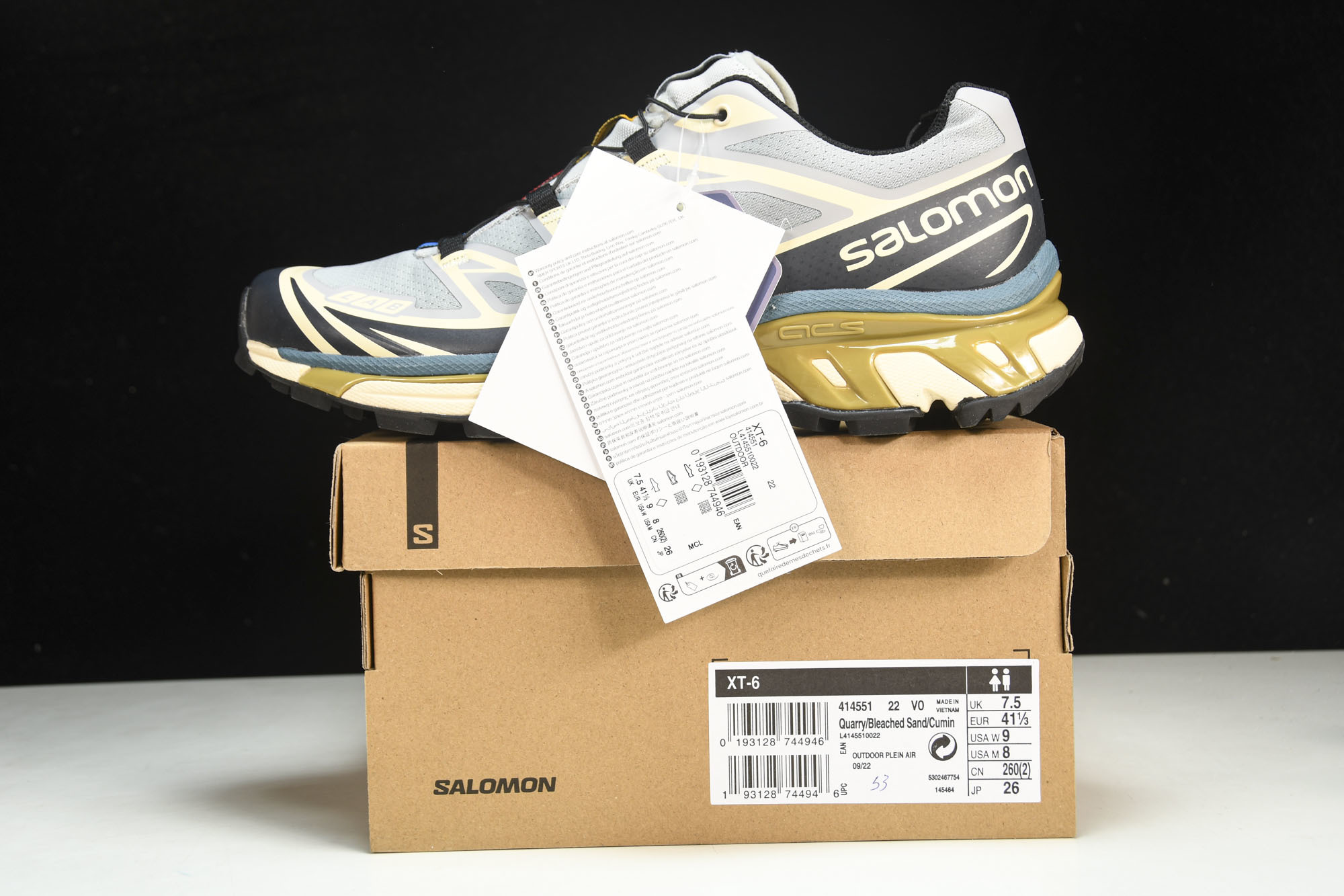 纯原外贸 )Salomon XT-6 复古机能鞋 迷雾蓝 #YZ001-1 36 36.5 37.5 38 38.5 纯原外贸 )Salomon XT-6 复古机能鞋 迷雾蓝 #YZ001-1 36 36.5 37.5 38 38.5