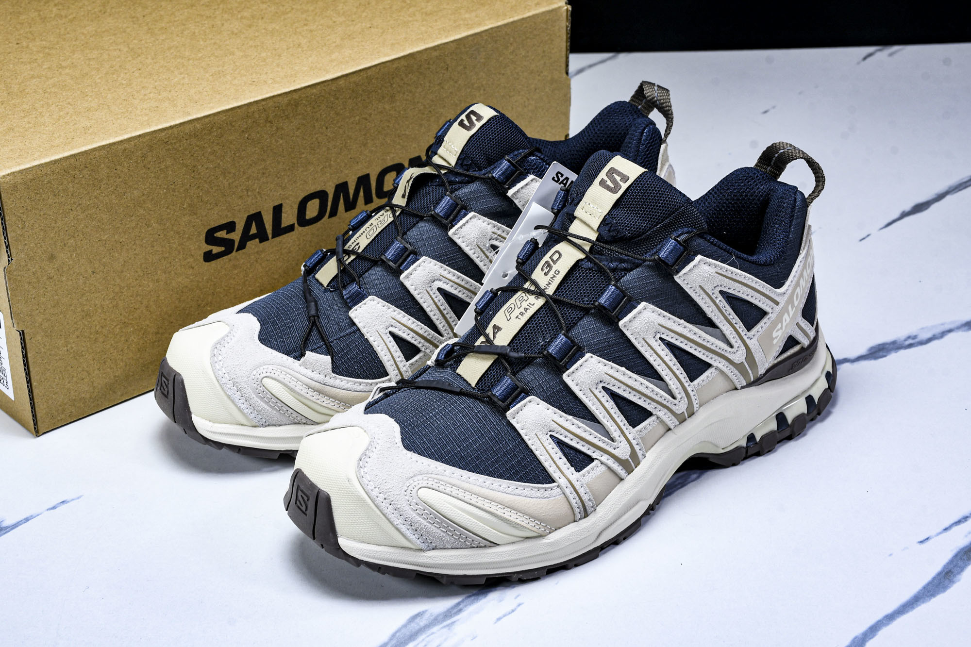 纯原外贸 Salomon XA PRO 3D 萨洛蒙户外越野跑鞋 深夜蓝 -25 #YZ001-1 原版1:1 制作 全
