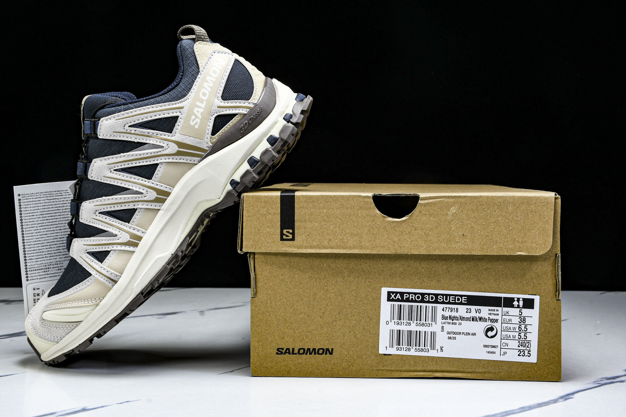 纯原外贸 Salomon XA PRO 3D 萨洛蒙户外越野跑鞋 深夜蓝 -25 #YZ001-1 原版1:1 制作 全