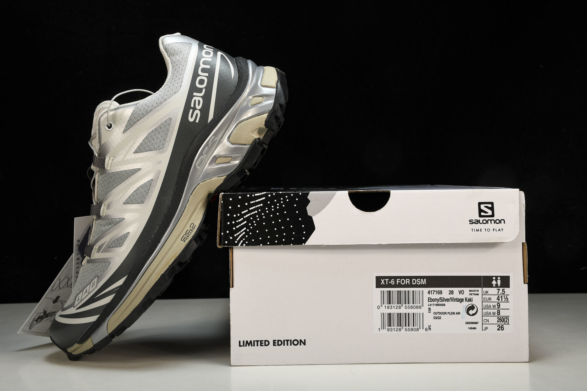 纯原外贸 SALOMON XT-6 ADV For DSM 户外功能鞋 银色 货号_ #YZ001-1 尺码:36 36 纯原外贸 SALOMON XT-6 ADV For DSM 户外功能鞋 银色 货号_ #YZ001-1 尺码:36 36