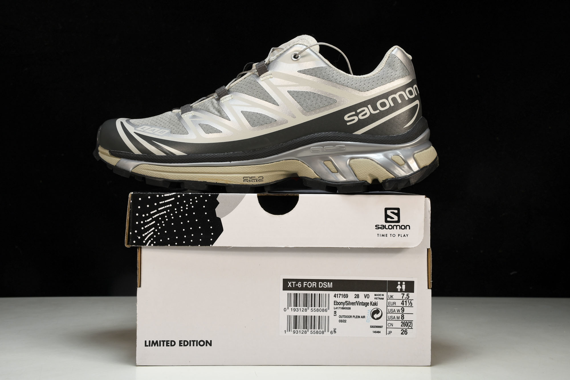 纯原外贸 SALOMON XT-6 ADV For DSM 户外功能鞋 银色 货号_ #YZ001-1 尺码:36 36 纯原外贸 SALOMON XT-6 ADV For DSM 户外功能鞋 银色 货号_ #YZ001-1 尺码:36 36