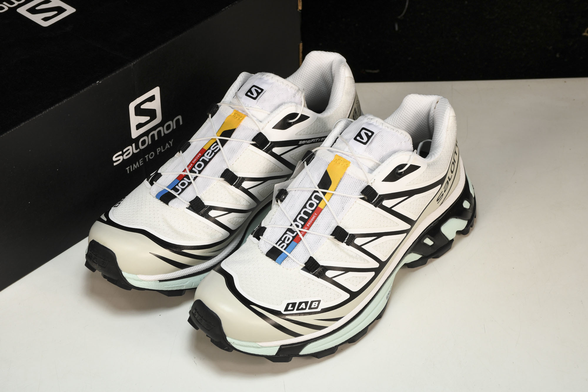 纯原外贸 Salomon XT-6 哈士奇 户外跑步鞋 黑白蓝 #YZ001-1 尺码:36 36.5 37 38 3 纯原外贸 Salomon XT-6 哈士奇 户外跑步鞋 黑白蓝 #YZ001-1 尺码:36 36.5 37 38 3