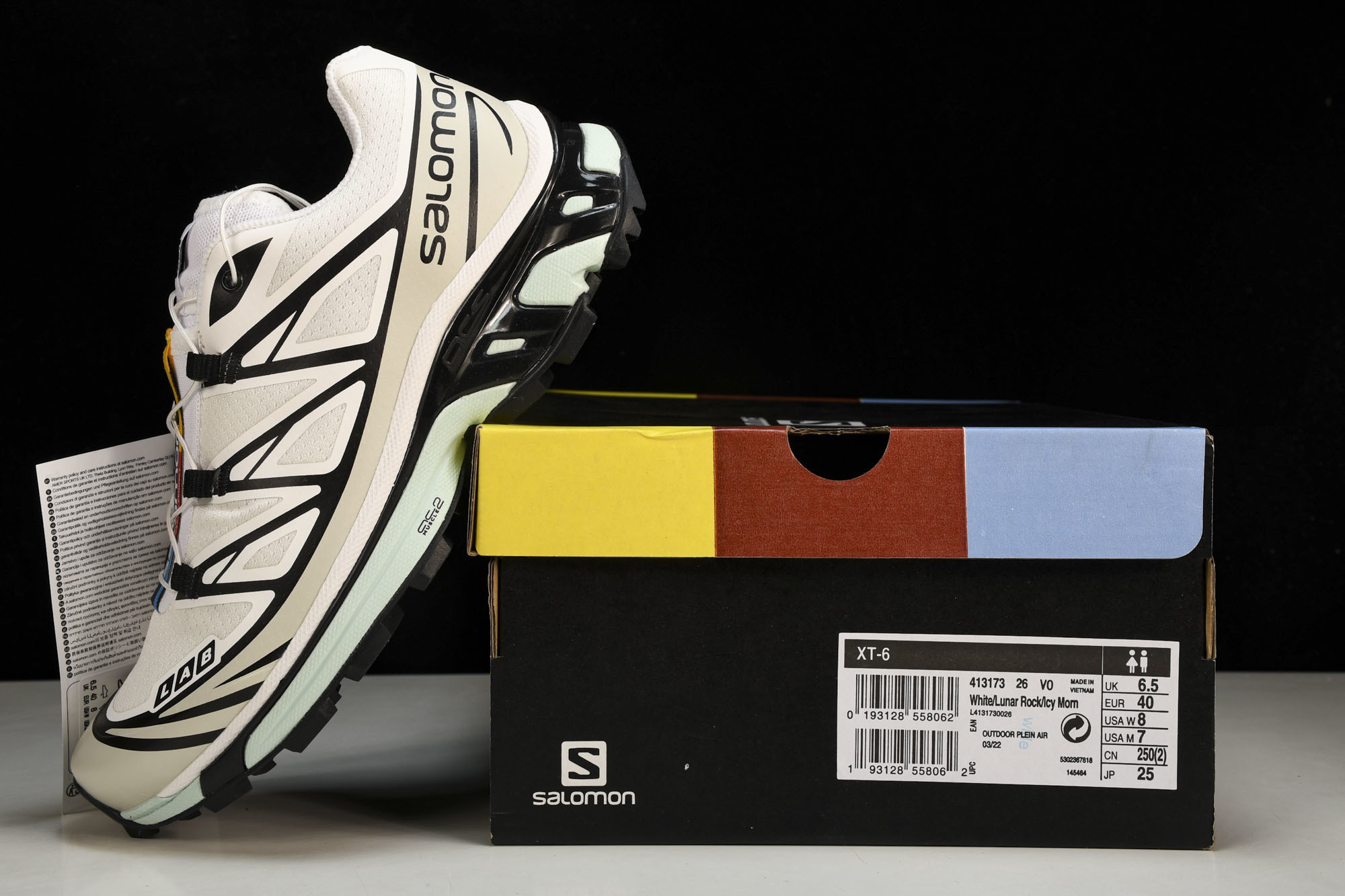 纯原外贸 Salomon XT-6 哈士奇 户外跑步鞋 黑白蓝 #YZ001-1 尺码:36 36.5 37 38 3 纯原外贸 Salomon XT-6 哈士奇 户外跑步鞋 黑白蓝 #YZ001-1 尺码:36 36.5 37 38 3