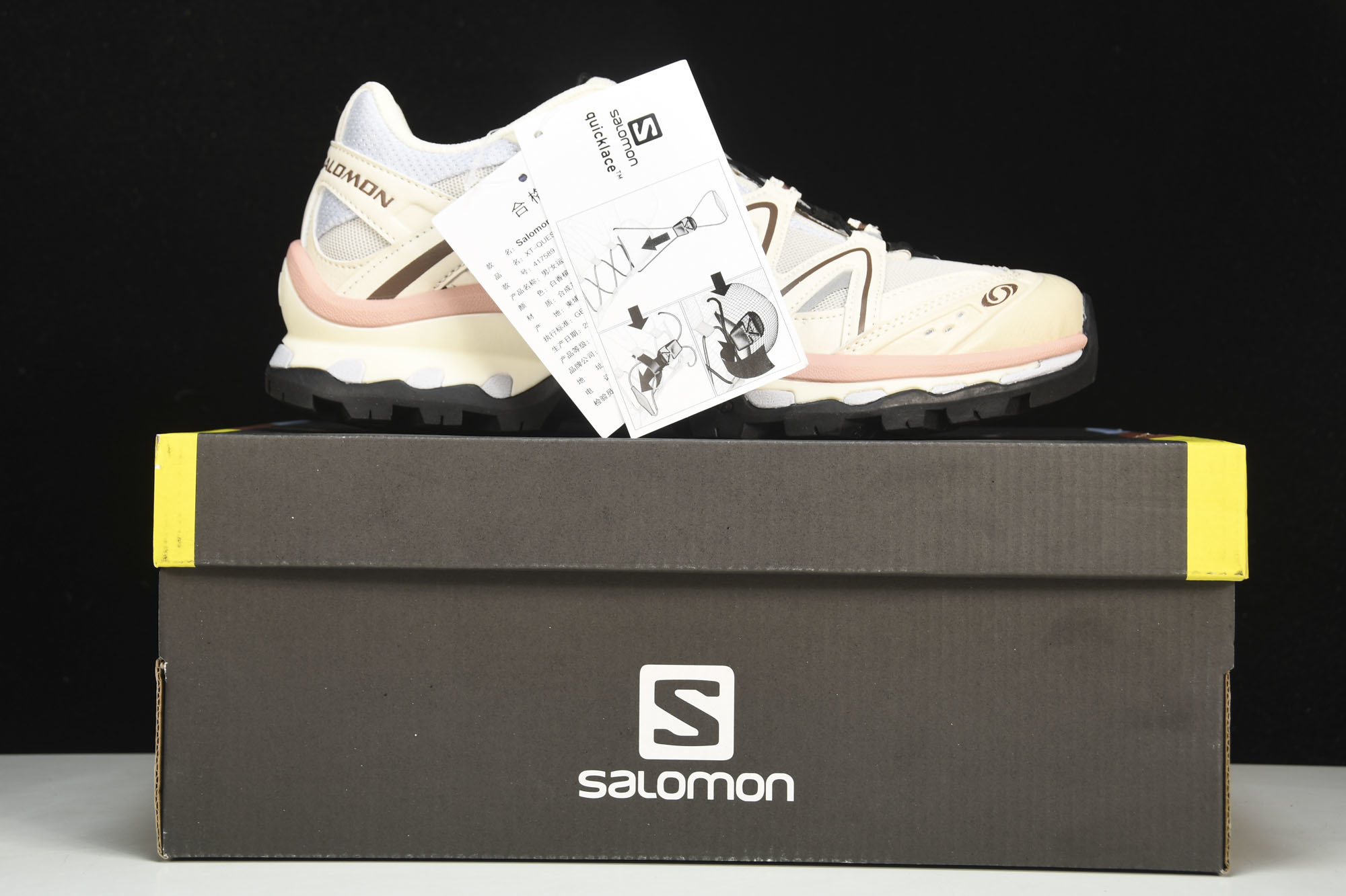 纯原外贸 Salomon XT-Quest Advanced 户外机能鞋 白香槟色  #YZ001-1 原版1:1 制作