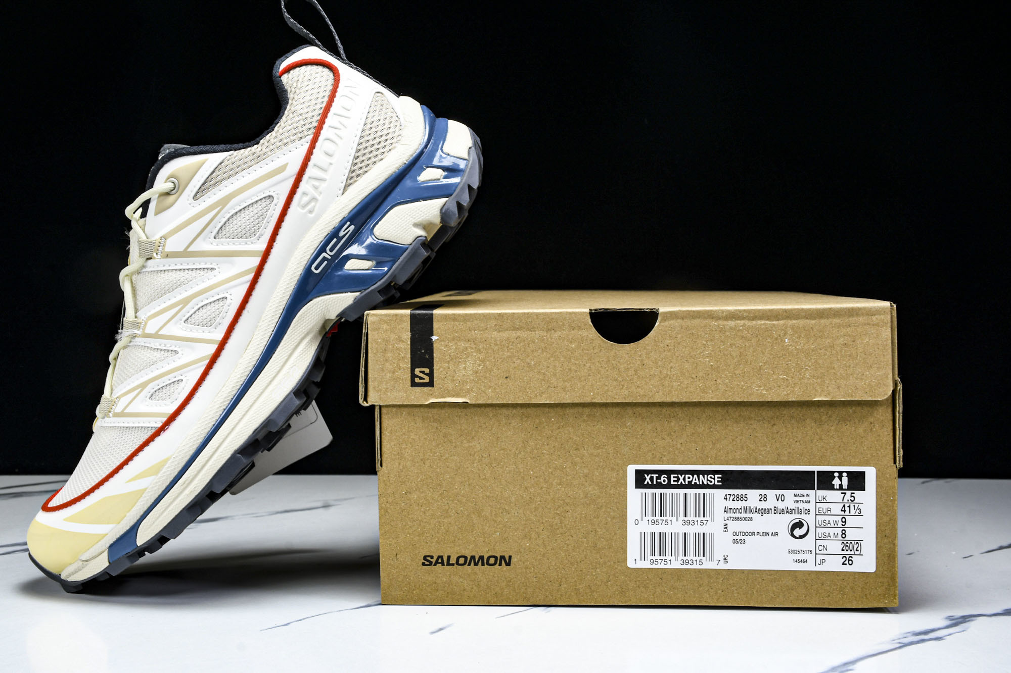 纯原外贸 SALOMON萨洛蒙 XT-6 Expanse 减震耐磨 低帮 户外功能鞋 男女同款 米灰蓝 -28 #YZ0 纯原外贸 SALOMON萨洛蒙 XT-6 Expanse 减震耐磨 低帮 户外功能鞋 男女同款 米灰蓝 -28 #YZ0