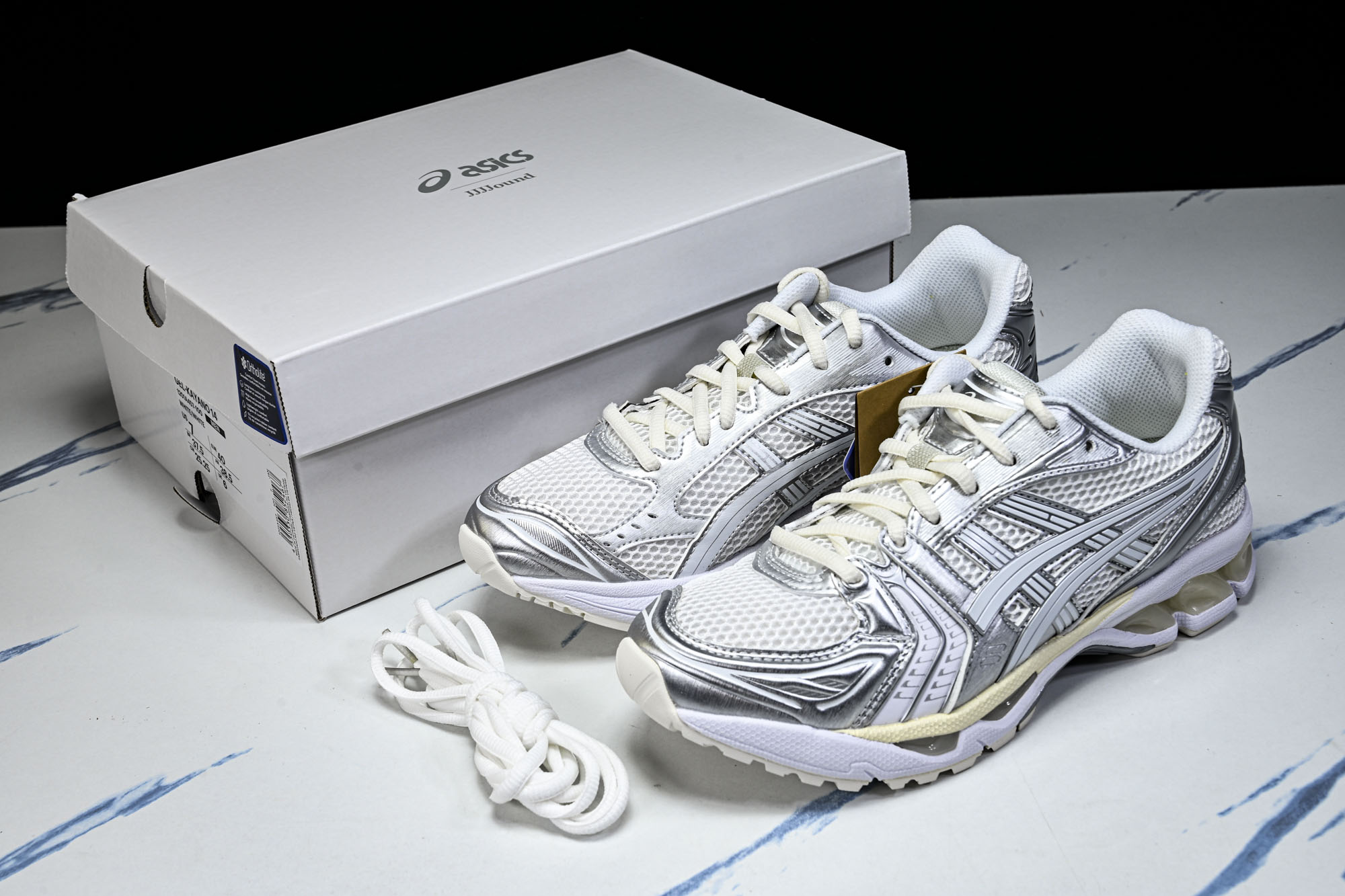 外贸平台 Asics Gel-Kayano 14 亚瑟士运动休闲透气专业跑鞋1201A457-100 #YZ002-2 外贸平台 Asics Gel-Kayano 14 亚瑟士运动休闲透气专业跑鞋1201A457-100 #YZ002-2