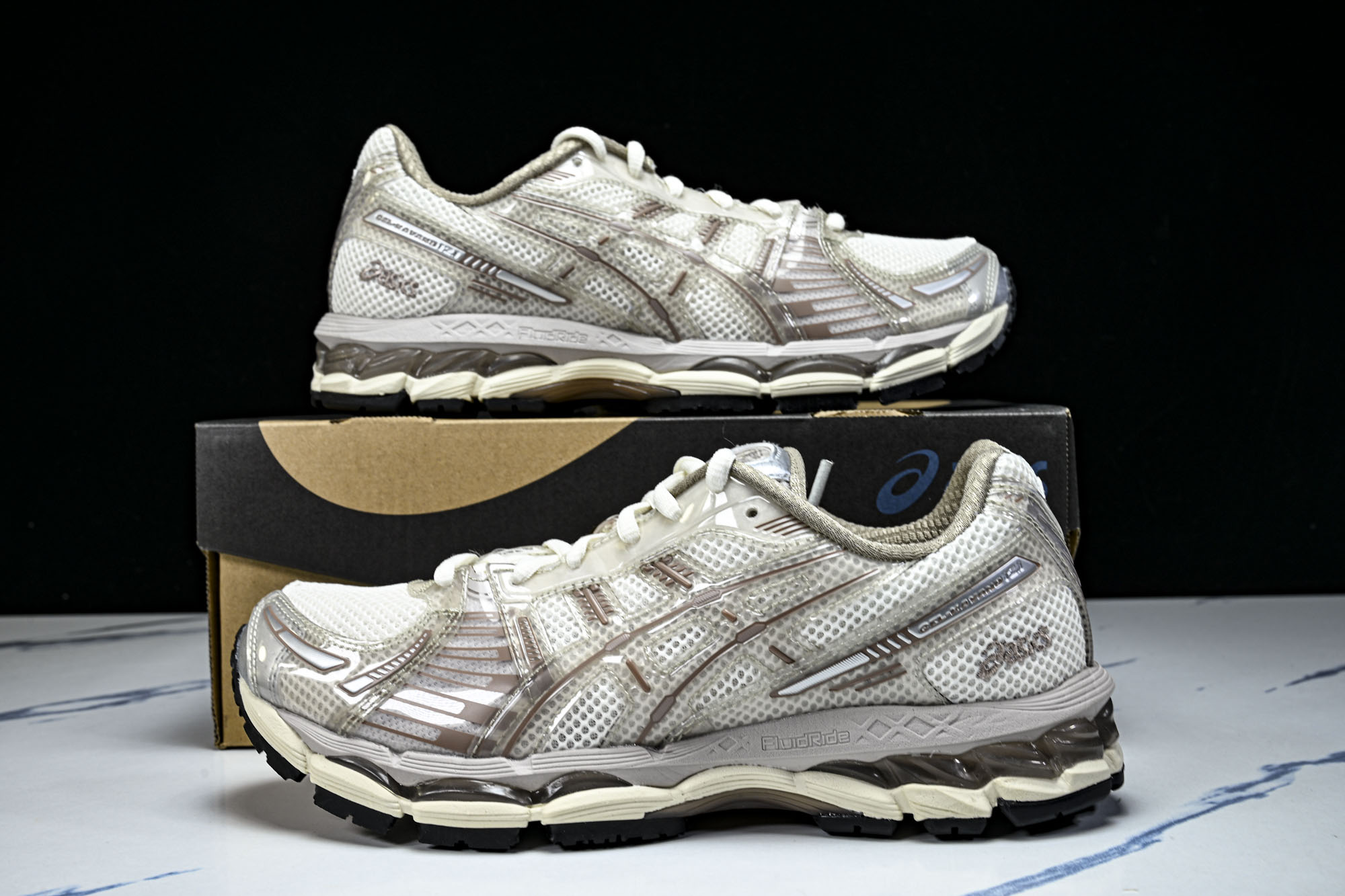 外贸平台 Asics Gel-Kayano 14 亚瑟士运动休闲透气专业跑鞋1203B144-100 #YZ002-2 外贸平台 Asics Gel-Kayano 14 亚瑟士运动休闲透气专业跑鞋1203B144-100 #YZ002-2