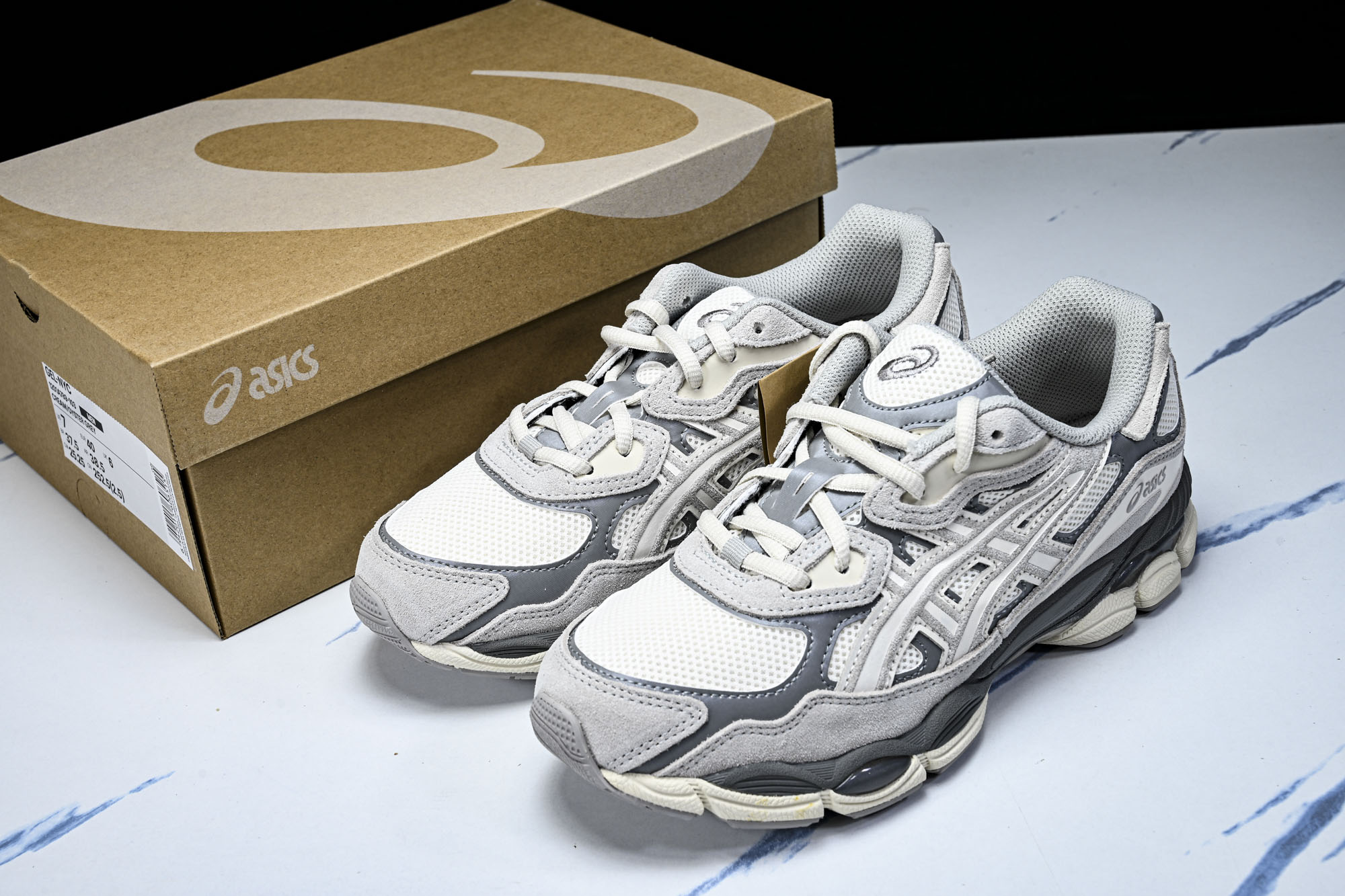 外贸平台 ASICS Gel-NYC Oyster Grey 浅灰色1201A789-103 #YZ002-2 纯原 1