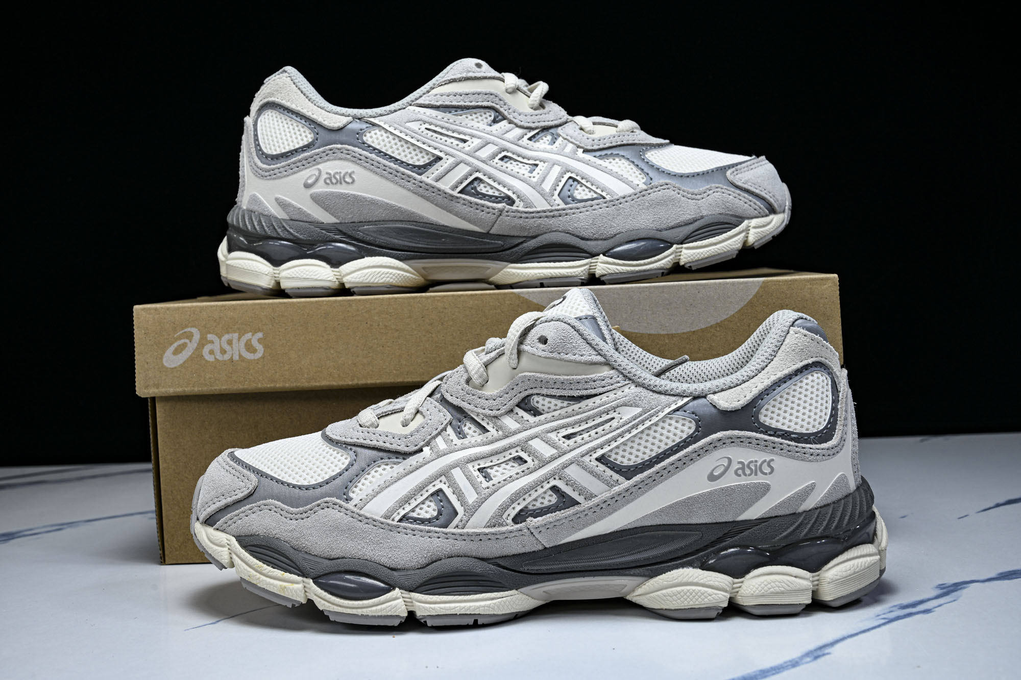 外贸平台 ASICS Gel-NYC Oyster Grey 浅灰色1201A789-103 #YZ002-2 纯原 1