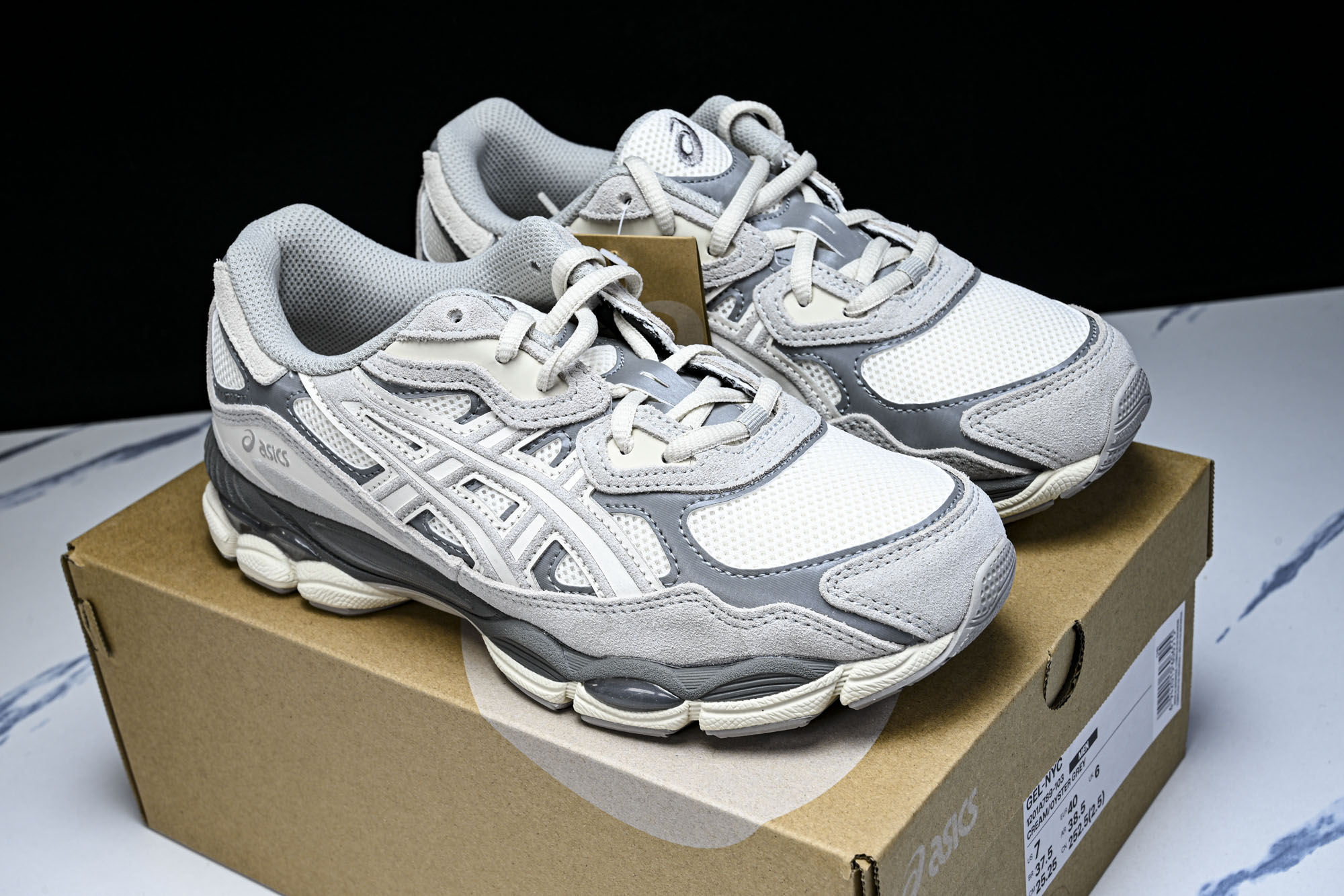 外贸平台 ASICS Gel-NYC Oyster Grey 浅灰色1201A789-103 #YZ002-2 纯原 1