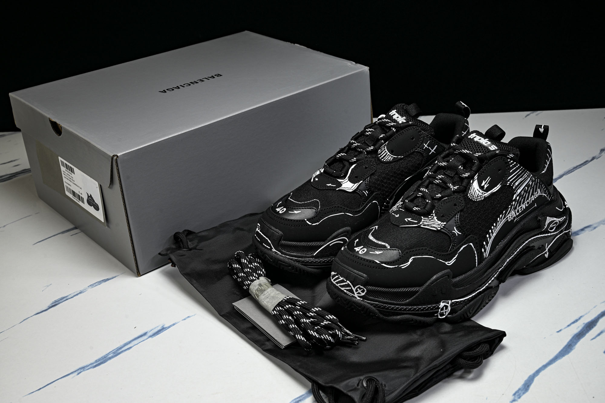 纯原 Balenciaga Triple S 巴黎世家复古老爹鞋 W2FW6-0102 #YZ018-5 原标原盒 最高 纯原 Balenciaga Triple S 巴黎世家复古老爹鞋 W2FW6-0102 #YZ018-5 原标原盒 最高