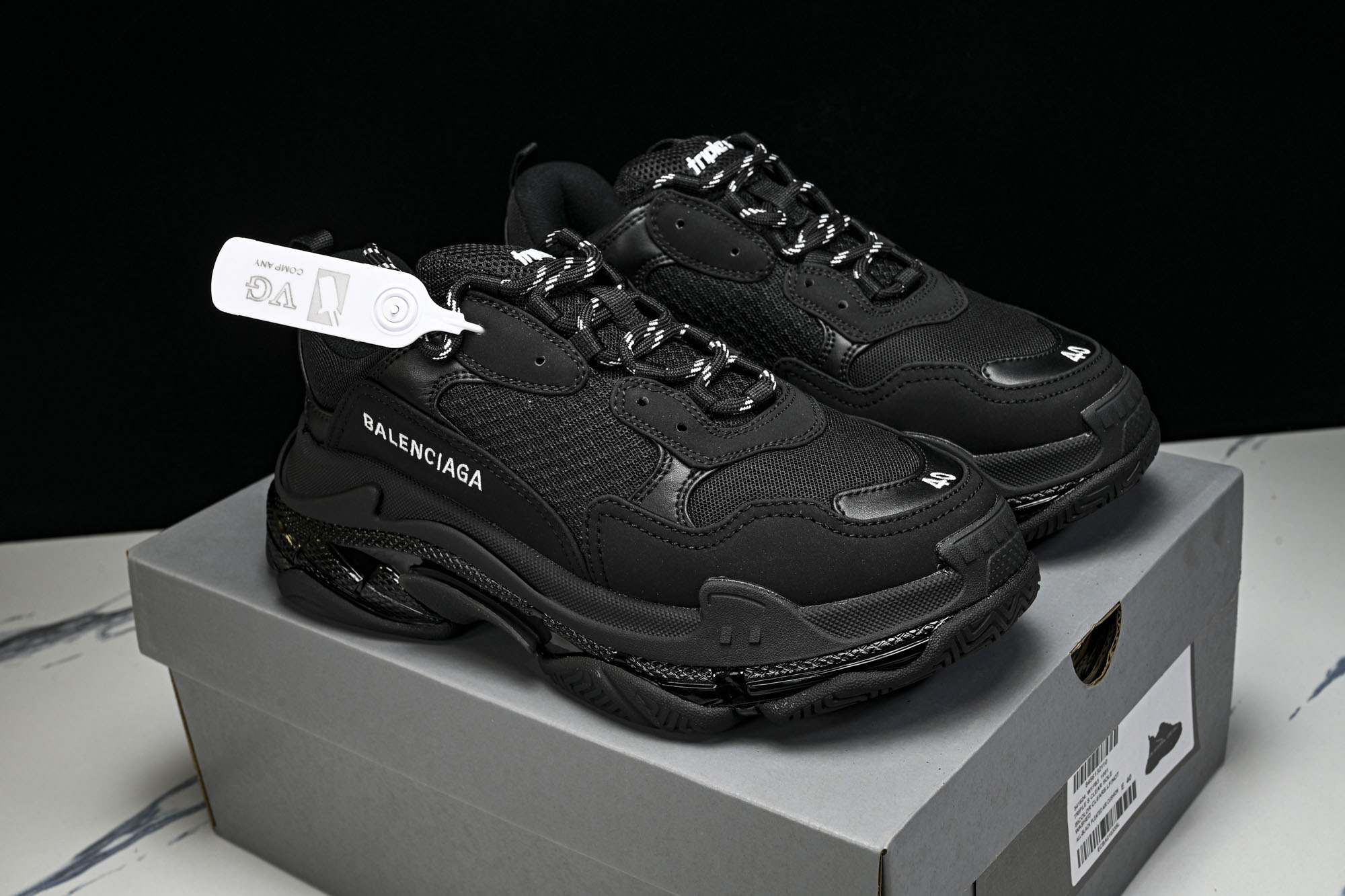 纯原 Balenciaga Triple S 3.0 巴黎世家三代复古休闲跑鞋 全组合氮气水晶大底W1FB3-1001 