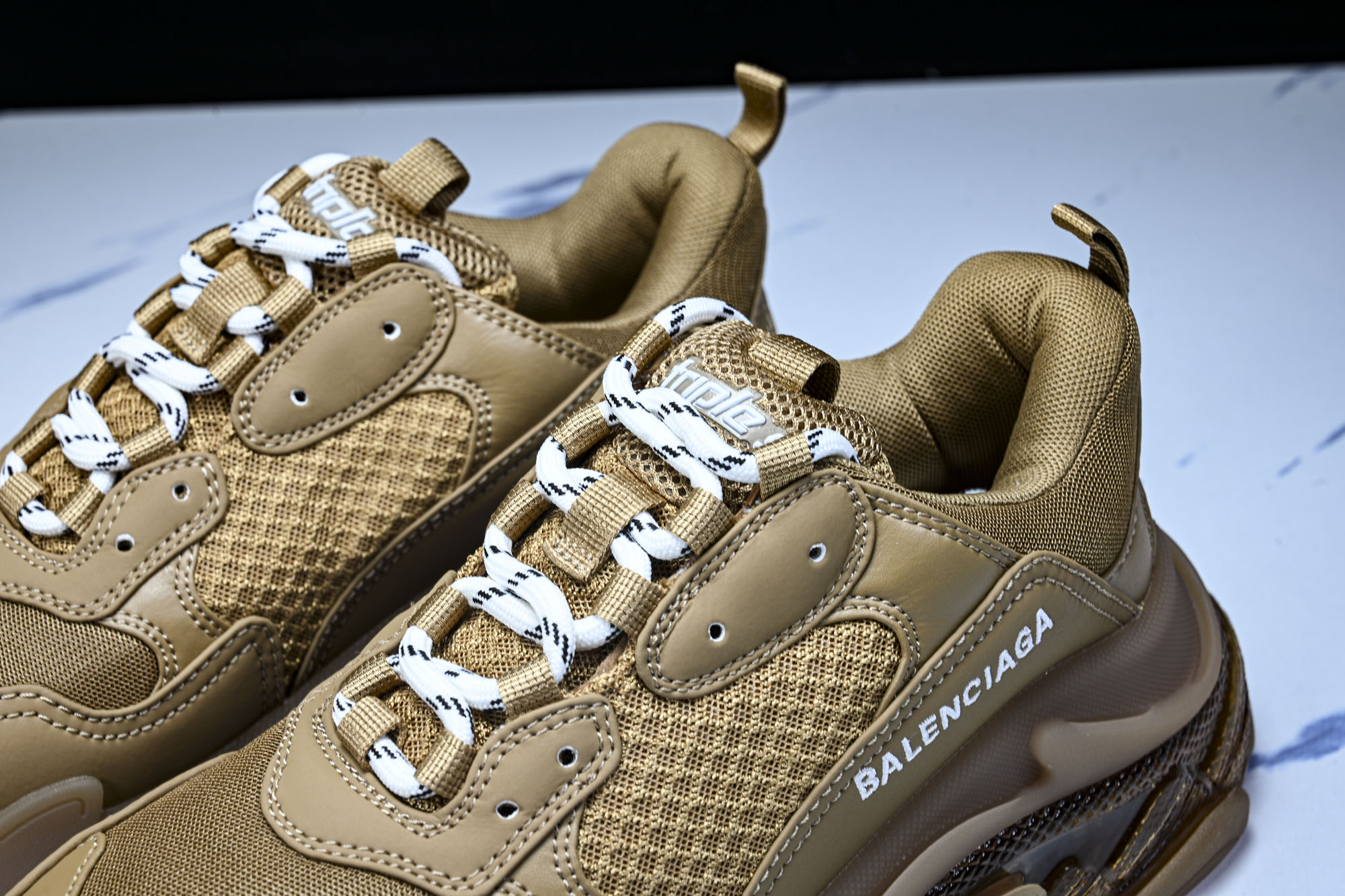 纯原 Balenciaga Triple S 3.0 巴黎世家三代复古休闲跑鞋 全组合氮气水晶大底W1GB5-2005 