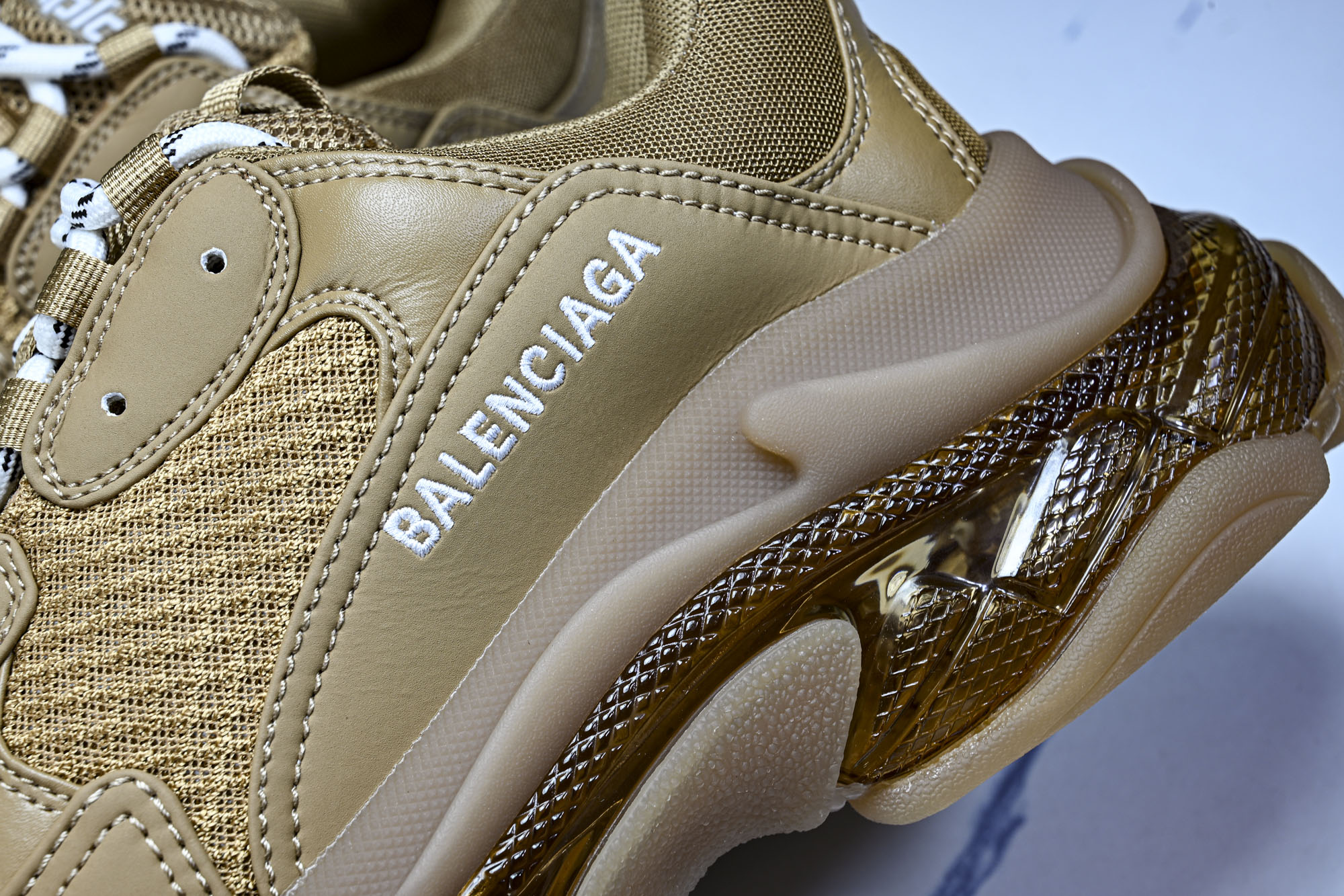 纯原 Balenciaga Triple S 3.0 巴黎世家三代复古休闲跑鞋 全组合氮气水晶大底W1GB5-2005 