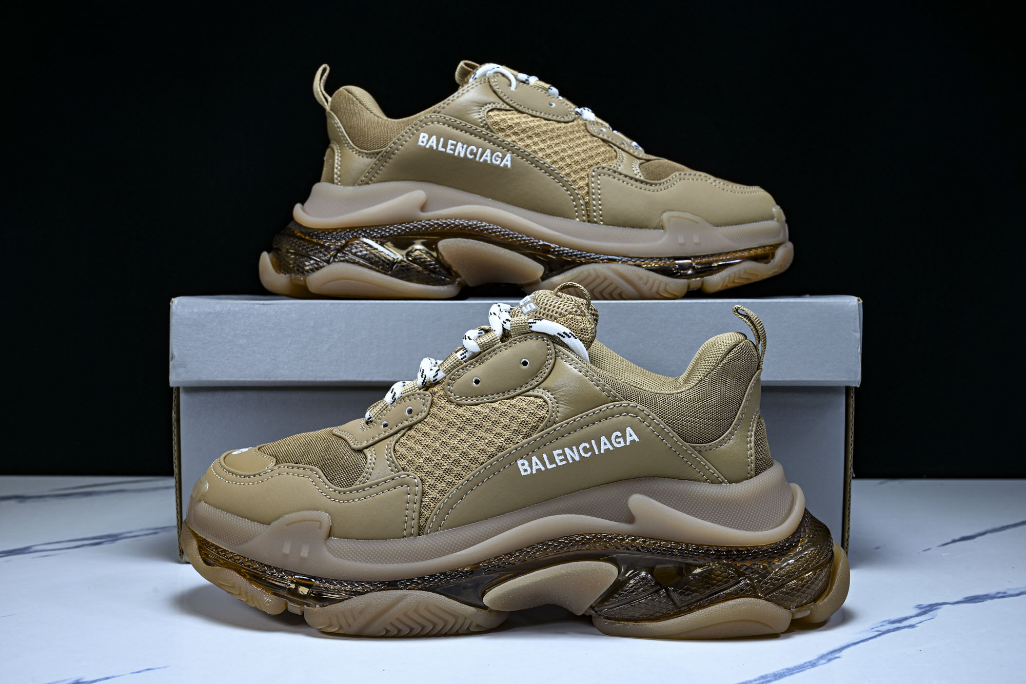 纯原 Balenciaga Triple S 3.0 巴黎世家三代复古休闲跑鞋 全组合氮气水晶大底W1GB5-2005 