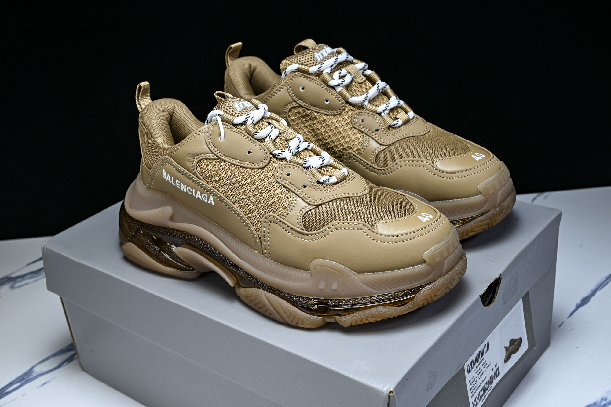 纯原 Balenciaga Triple S 3.0 巴黎世家三代复古休闲跑鞋 全组合氮气水晶大底W1GB5-2005 