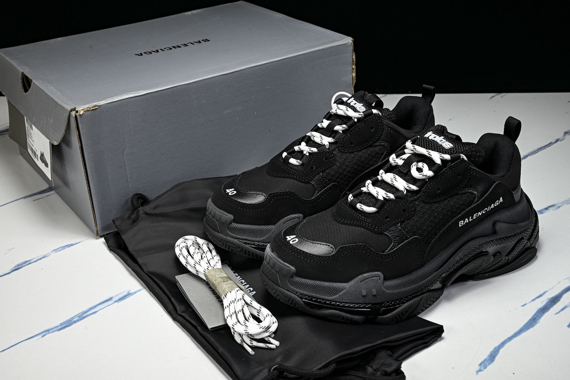 纯原 Balenciaga Triple S 3.0 巴黎世家三代复古休闲跑鞋 全组合氮气水晶大底W2FB1-1000 