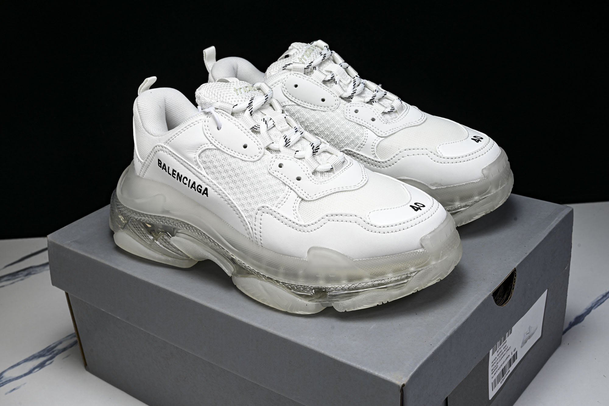 纯原 Balenciaga Triple S 3.0 巴黎世家三代复古休闲跑鞋 全组合氮气水晶大底W2FB1-9000 