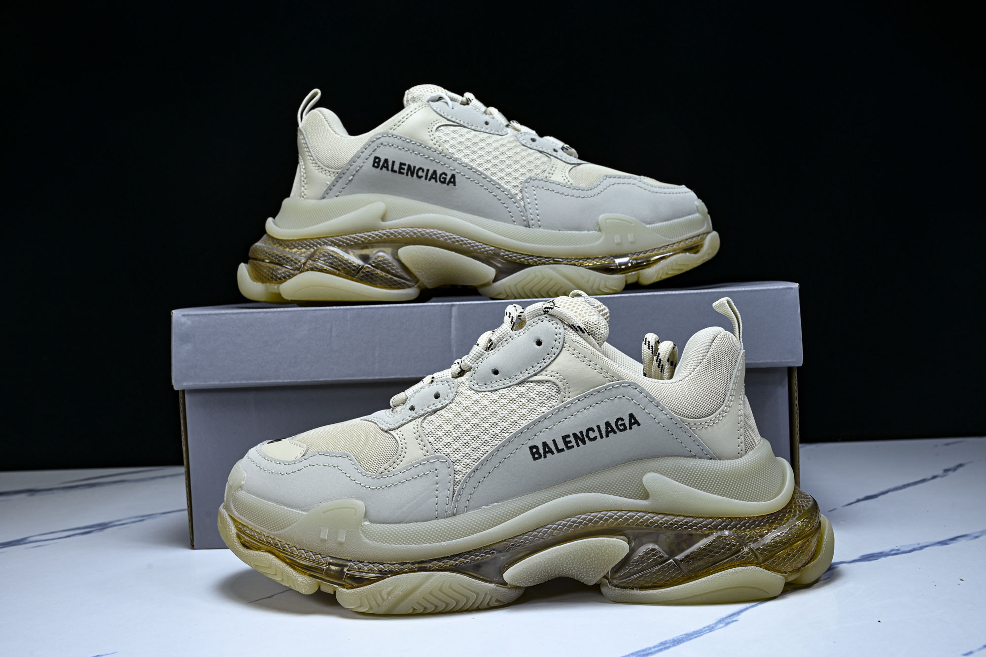 纯原 Balenciaga Triple S 3.0 巴黎世家三代复古休闲跑鞋 全组合氮气水晶大底W2FB1-9005 