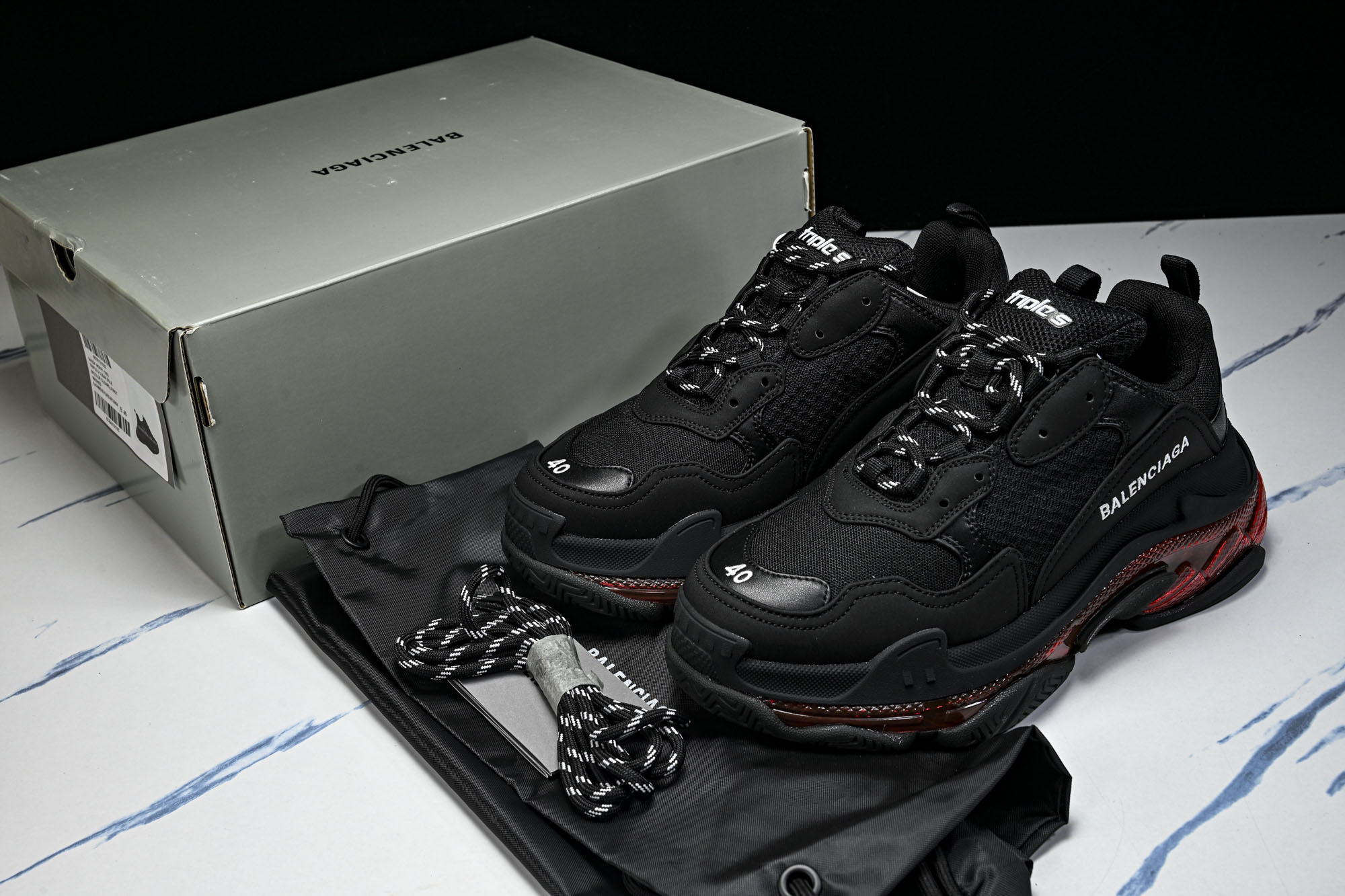 纯原 Balenciaga Triple S 3.0 巴黎世家三代复古休闲跑鞋 全组合氮气水晶大底W2FR1-1053 