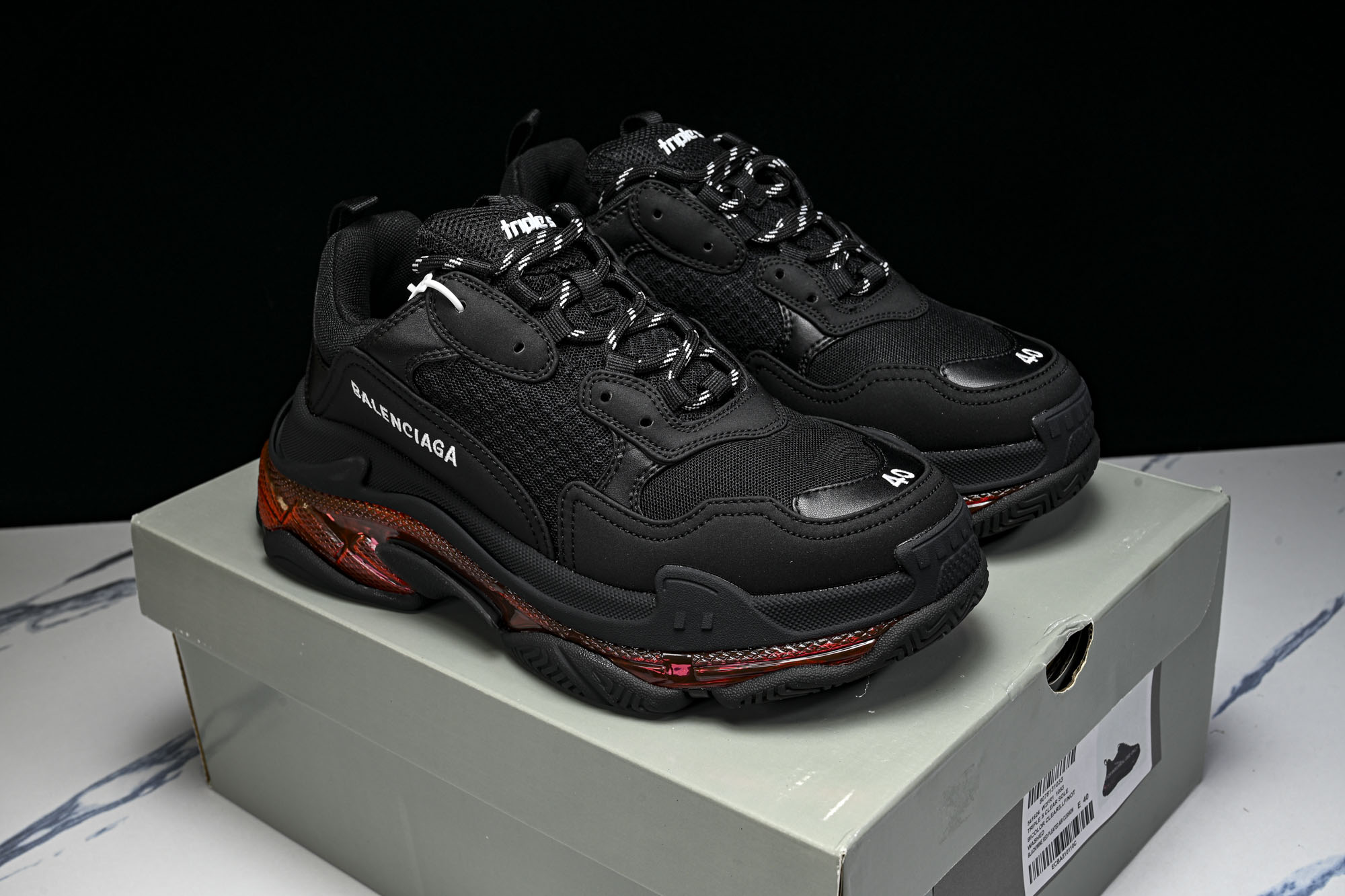 纯原 Balenciaga Triple S 3.0 巴黎世家三代复古休闲跑鞋 全组合氮气水晶大底W2FR1-1053 