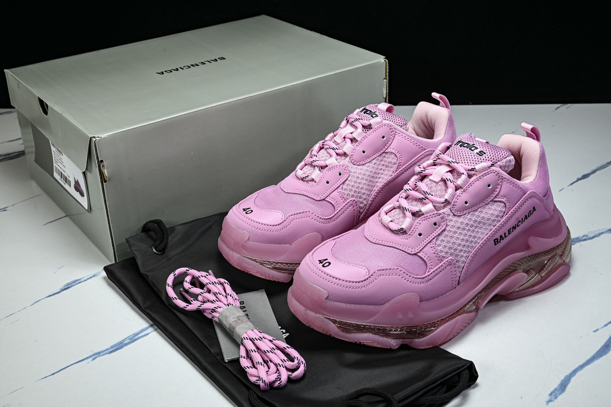 纯原 Balenciaga Triple S 3.0 巴黎世家三代复古休闲跑鞋 全组合氮气水晶大底W2GA1-5760 