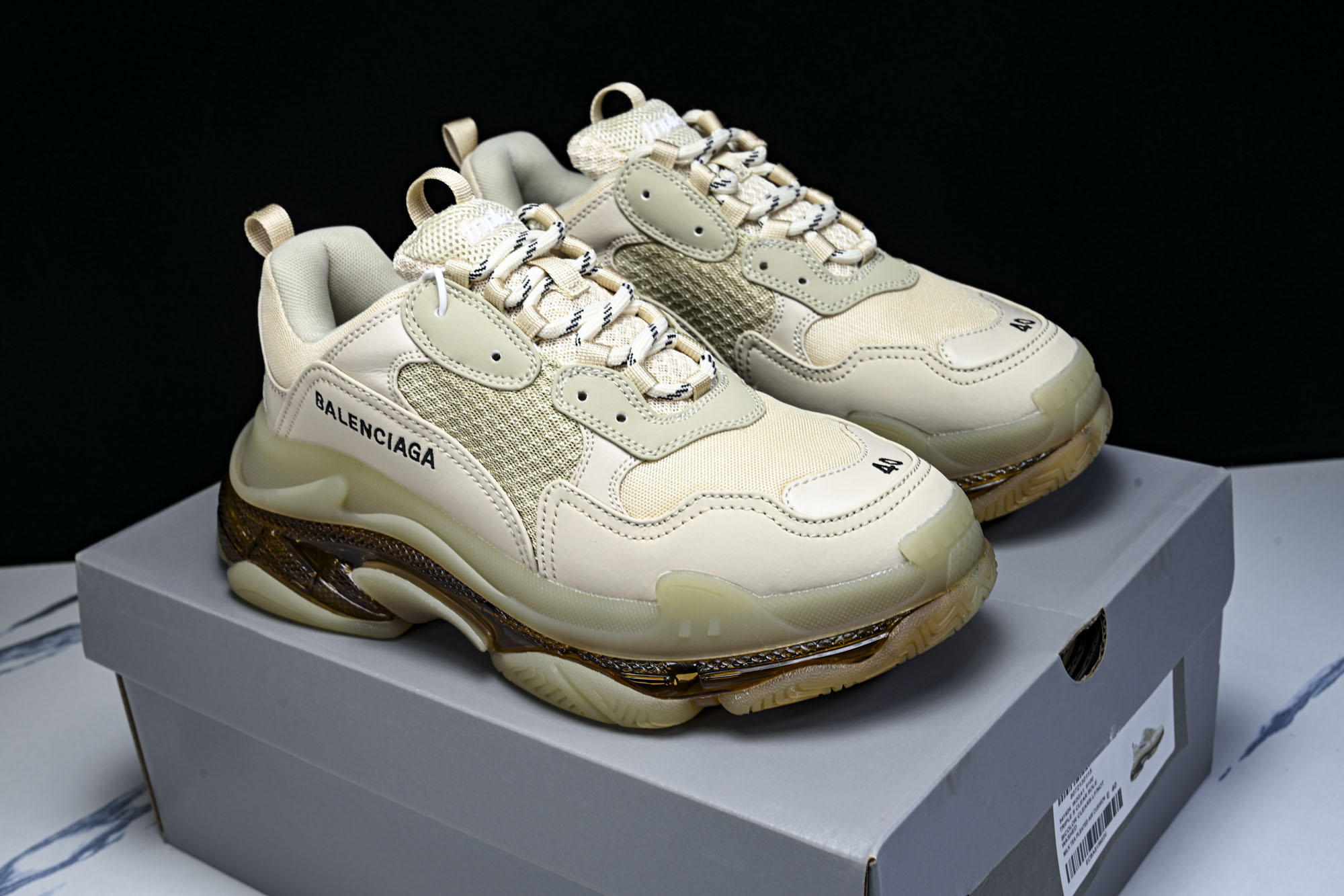 纯原 Balenciaga Triple S 3.0 巴黎世家三代复古休闲跑鞋 全组合氮气水晶大底W2GA1-9100 
