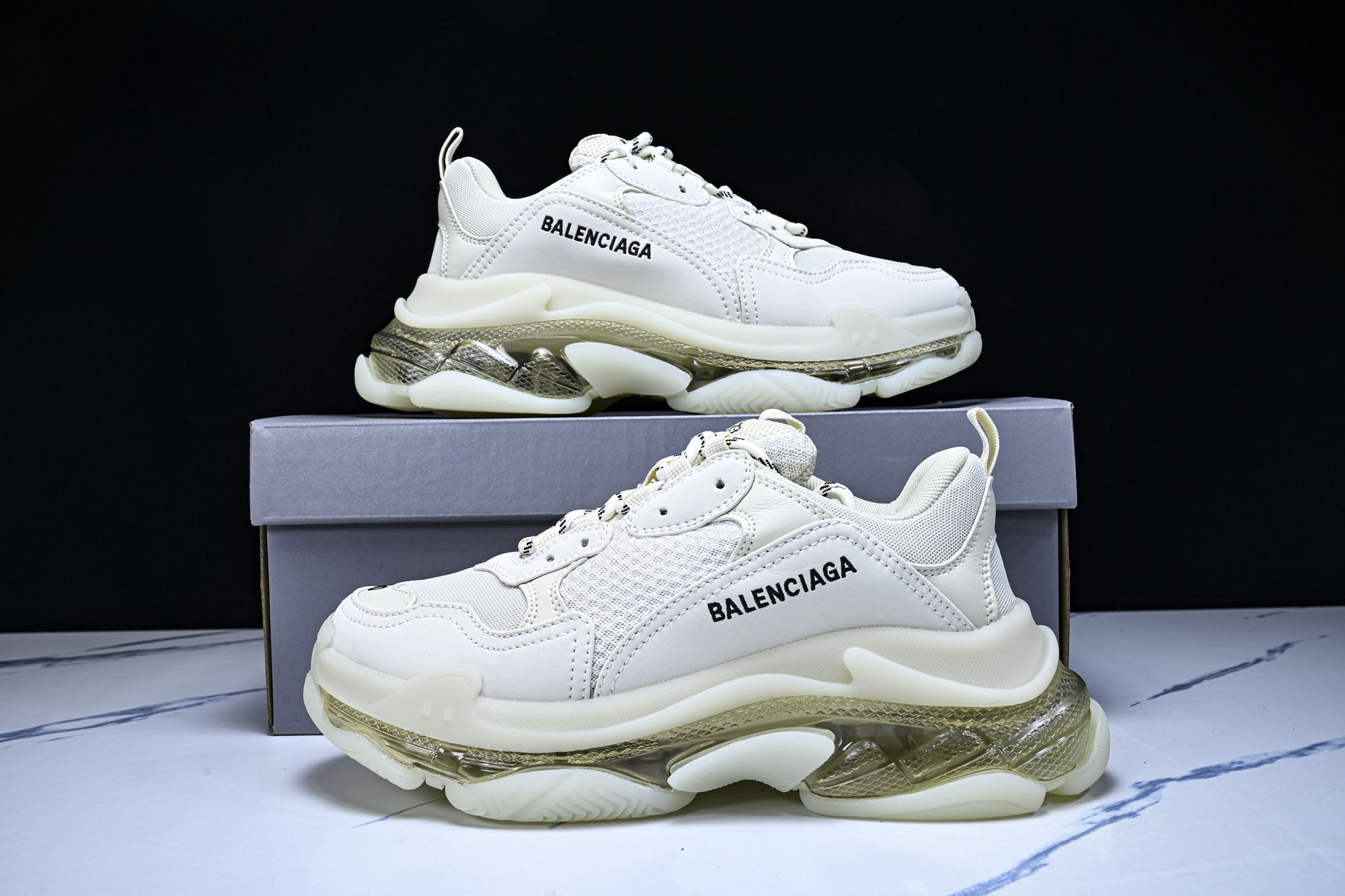 纯原 Balenciaga Triple S 3.0 巴黎世家三代复古休闲跑鞋 全组合氮气水晶大底W2GA3-9103 