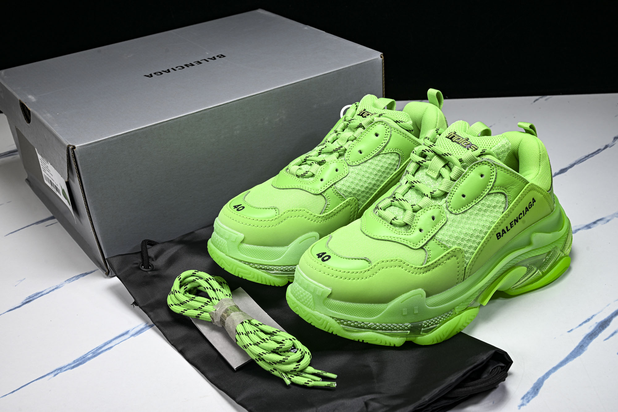 纯原 Balenciaga Triple S 3.0 巴黎世家三代复古休闲跑鞋 全组合氮气水晶大底W2GR1-3801 