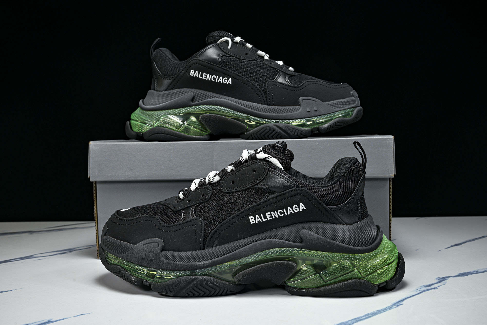 纯原 Balenciaga Triple S 3.0 巴黎世家三代复古休闲跑鞋 全组合氮气水晶大底W09ON-1047 