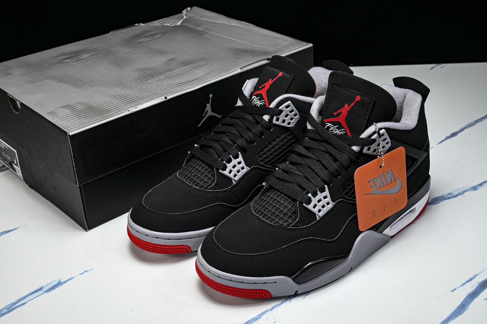 纯原 Air Jordan 4 Retro _Bred_ AJ4 乔4黑红2.0 IX8180-001 #YZ001-1