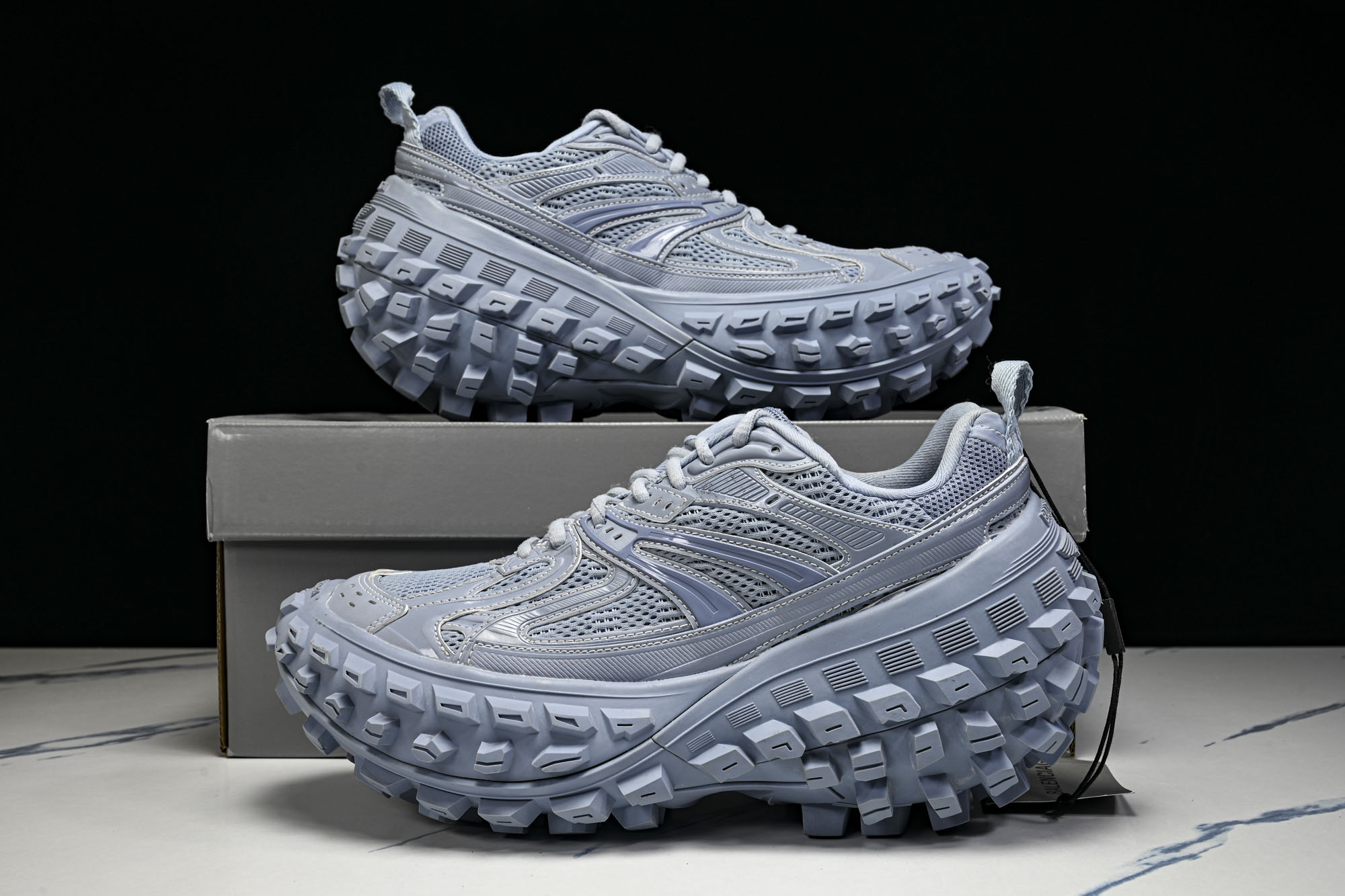 纯原 Balenciaga Defender Rubber Platform Sneakers 巴黎世家 轮胎鞋 浅蓝W