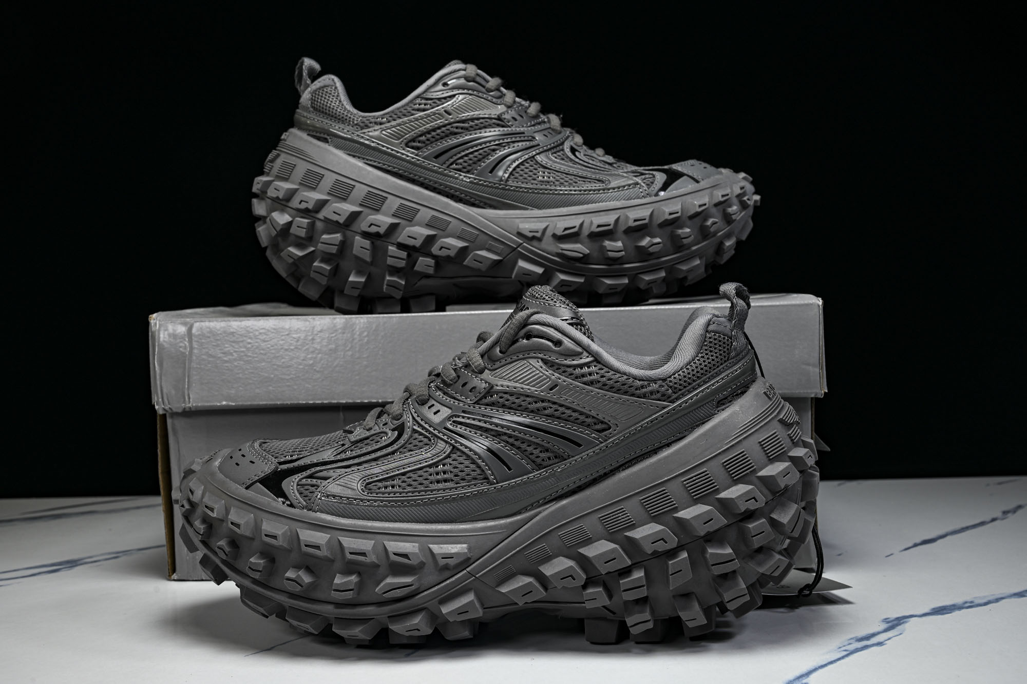 纯原 Balenciaga Defender Rubber Platform Sneakers 巴黎世家 轮胎鞋 深棕色
