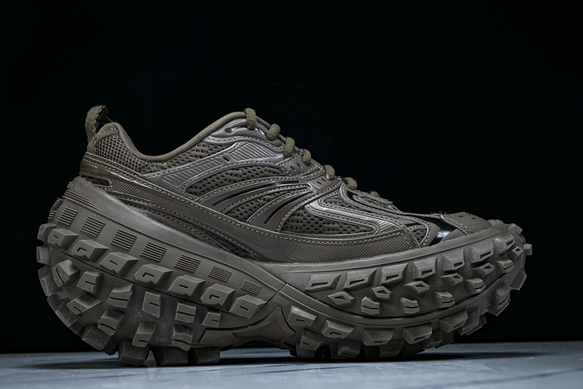 纯原 Balenciaga Defender Rubber Platform Sneakers 巴黎世家 轮胎鞋 深棕色