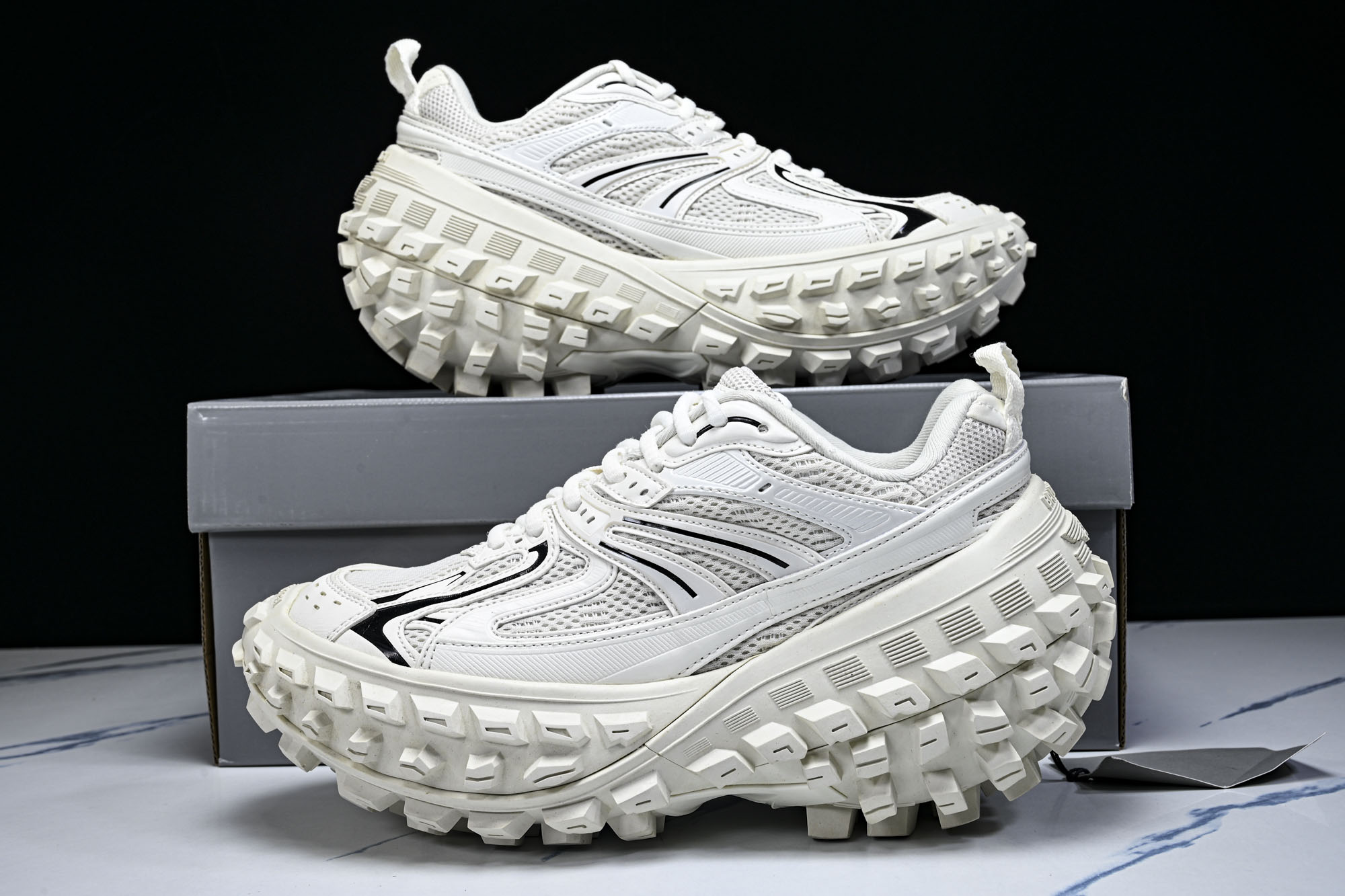 纯原 Balenciaga Defender Rubber Platform Sneakers 巴黎世家 轮胎鞋 白色W