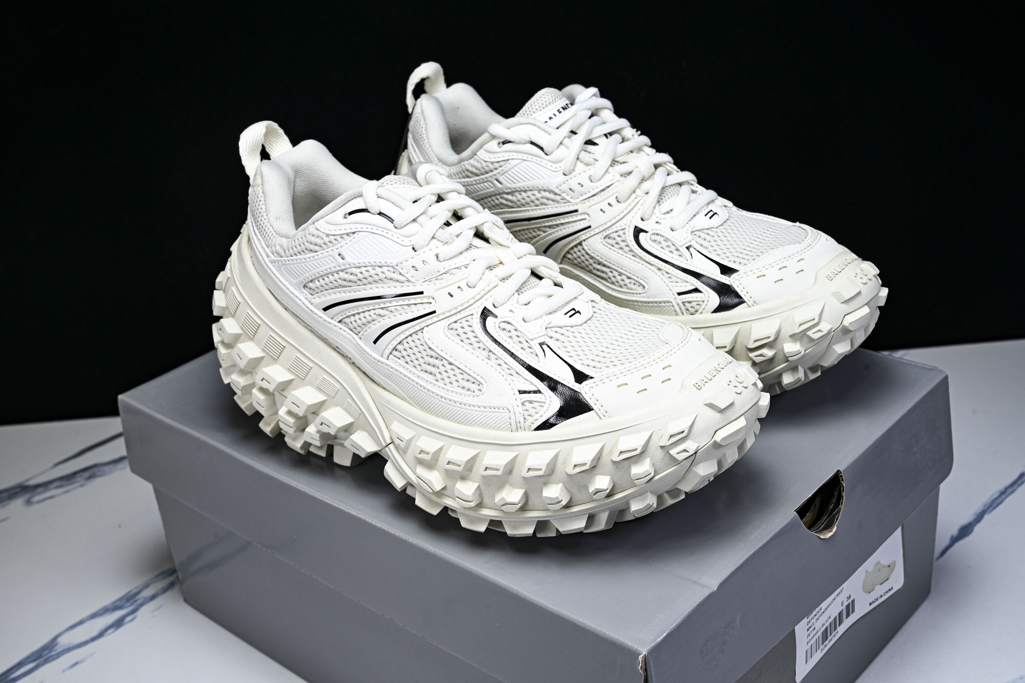 纯原 Balenciaga Defender Rubber Platform Sneakers 巴黎世家 轮胎鞋 白色W